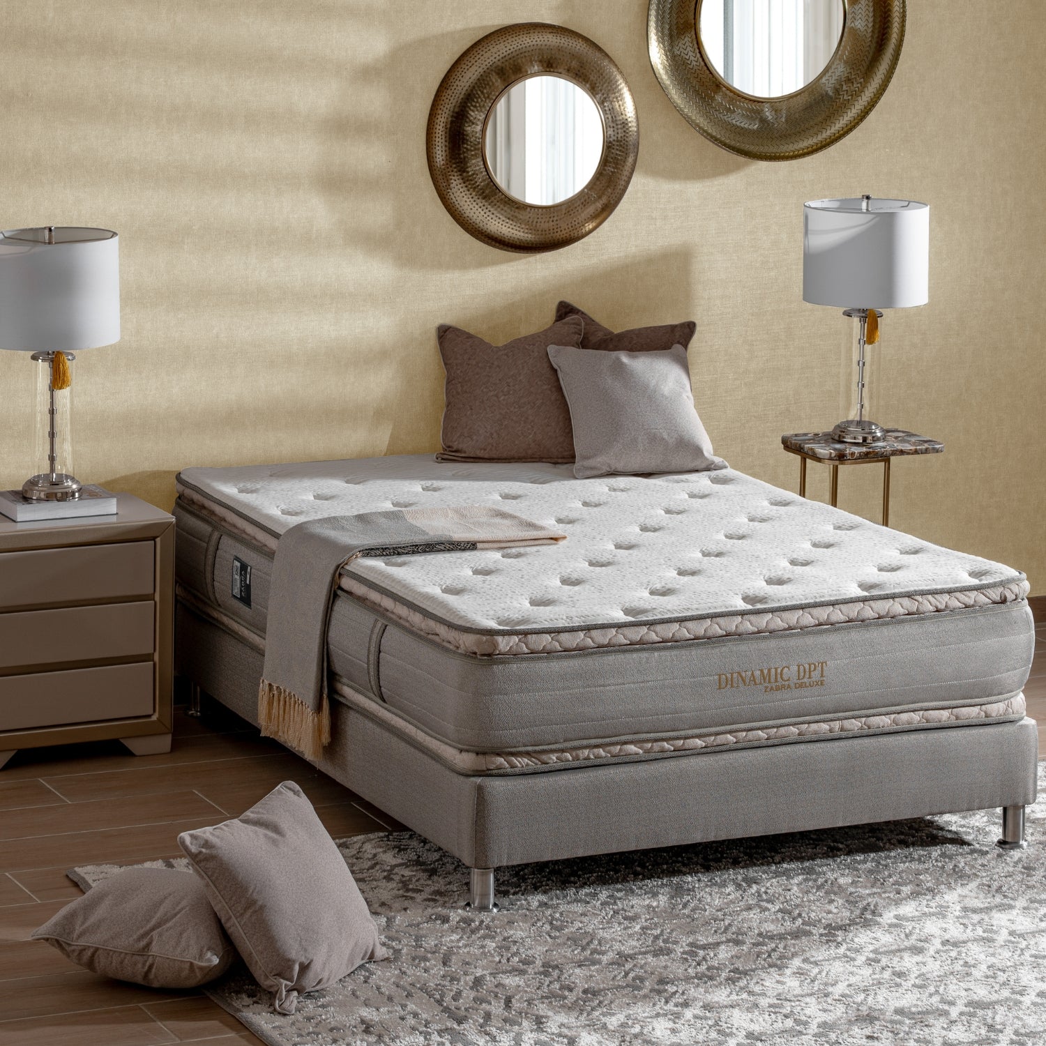 Colchón King Dinamic Deluxe Doble Pillow Top (Garantia 10 Años)