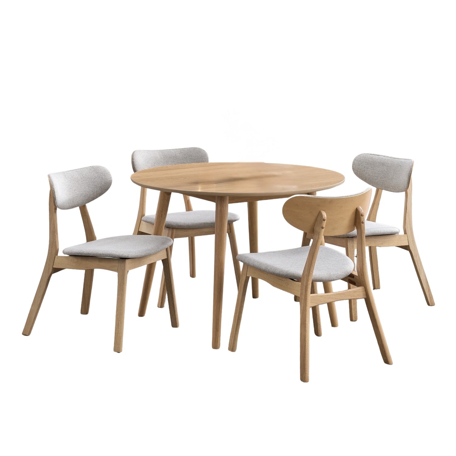 Comedor 4 Puestos Zoe Lino Beige, Natural
