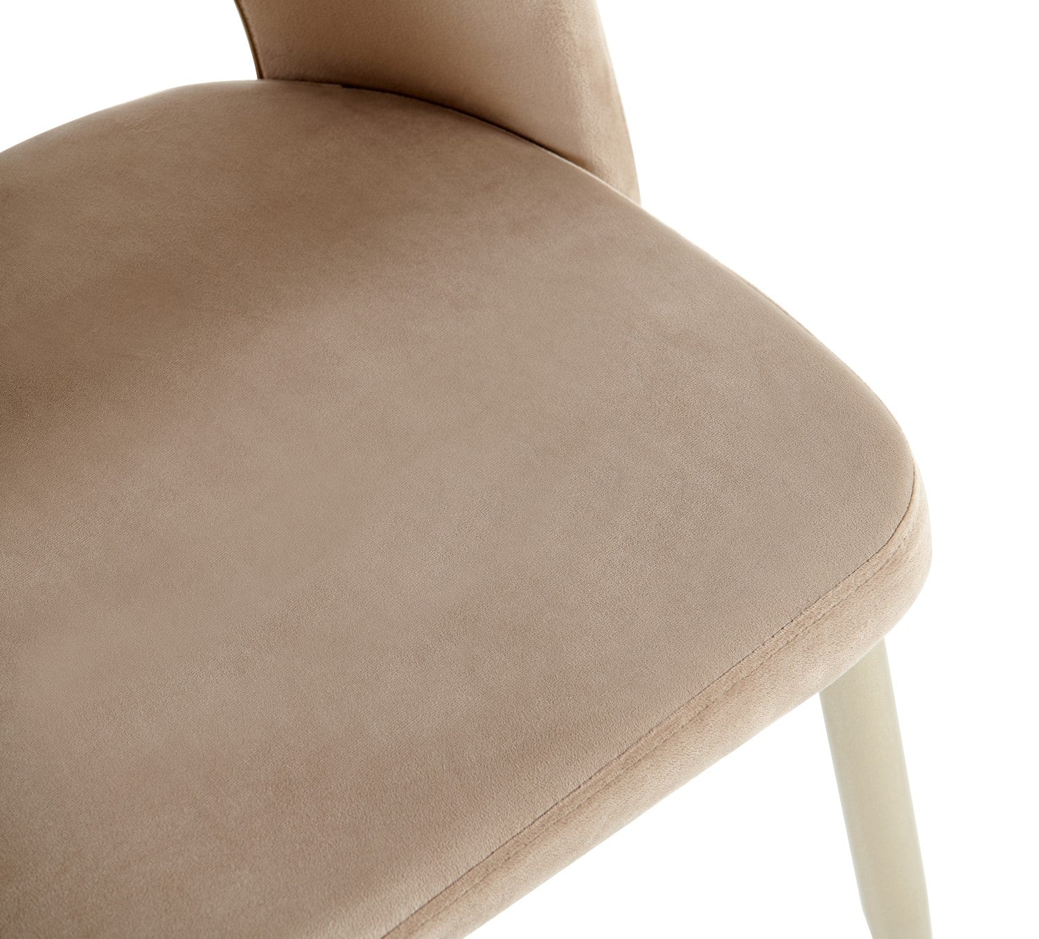 Comedor 4 Puestos Adelle Velvet Beige, Champaña