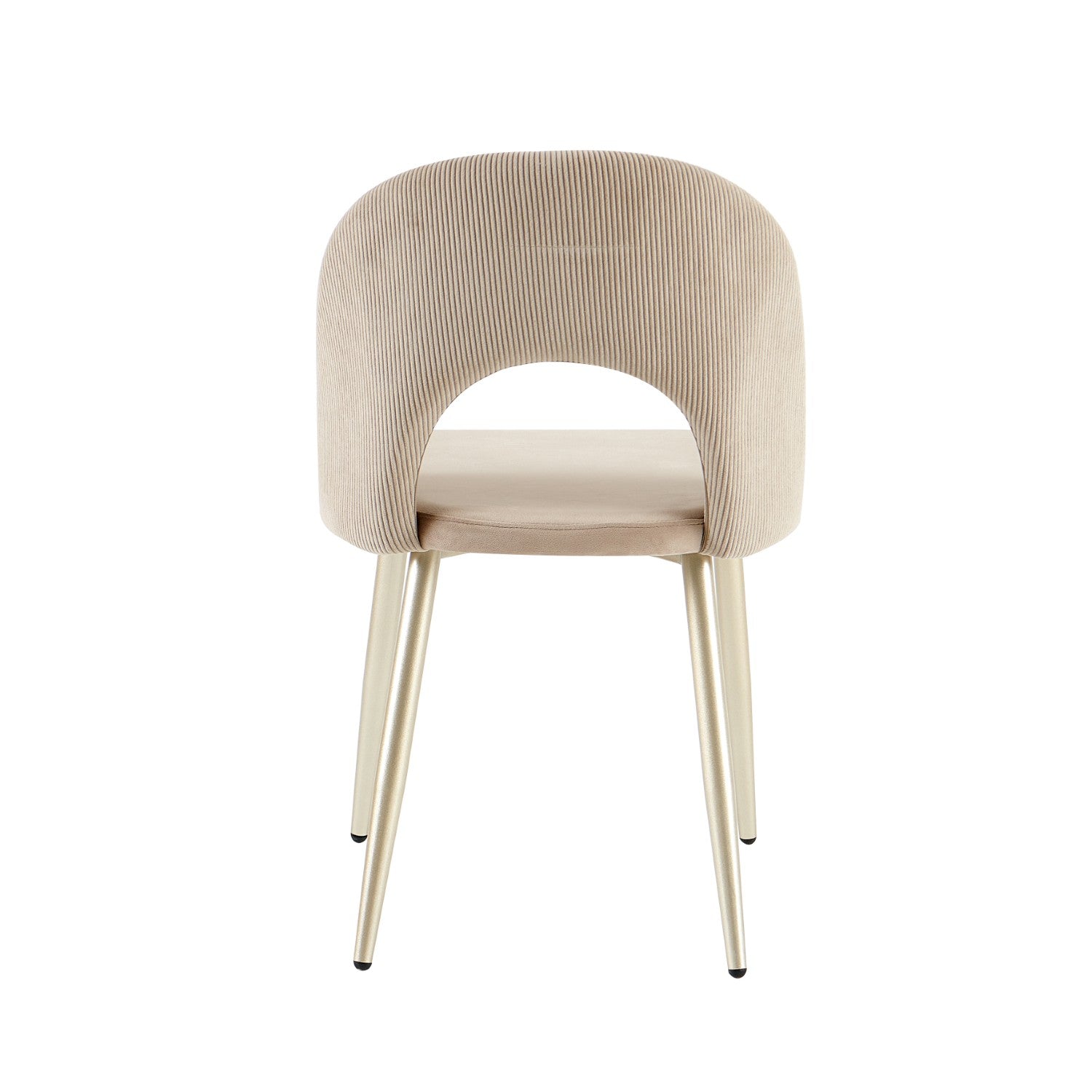Comedor 6 Puestos Adelle Velvet Beige, Champaña