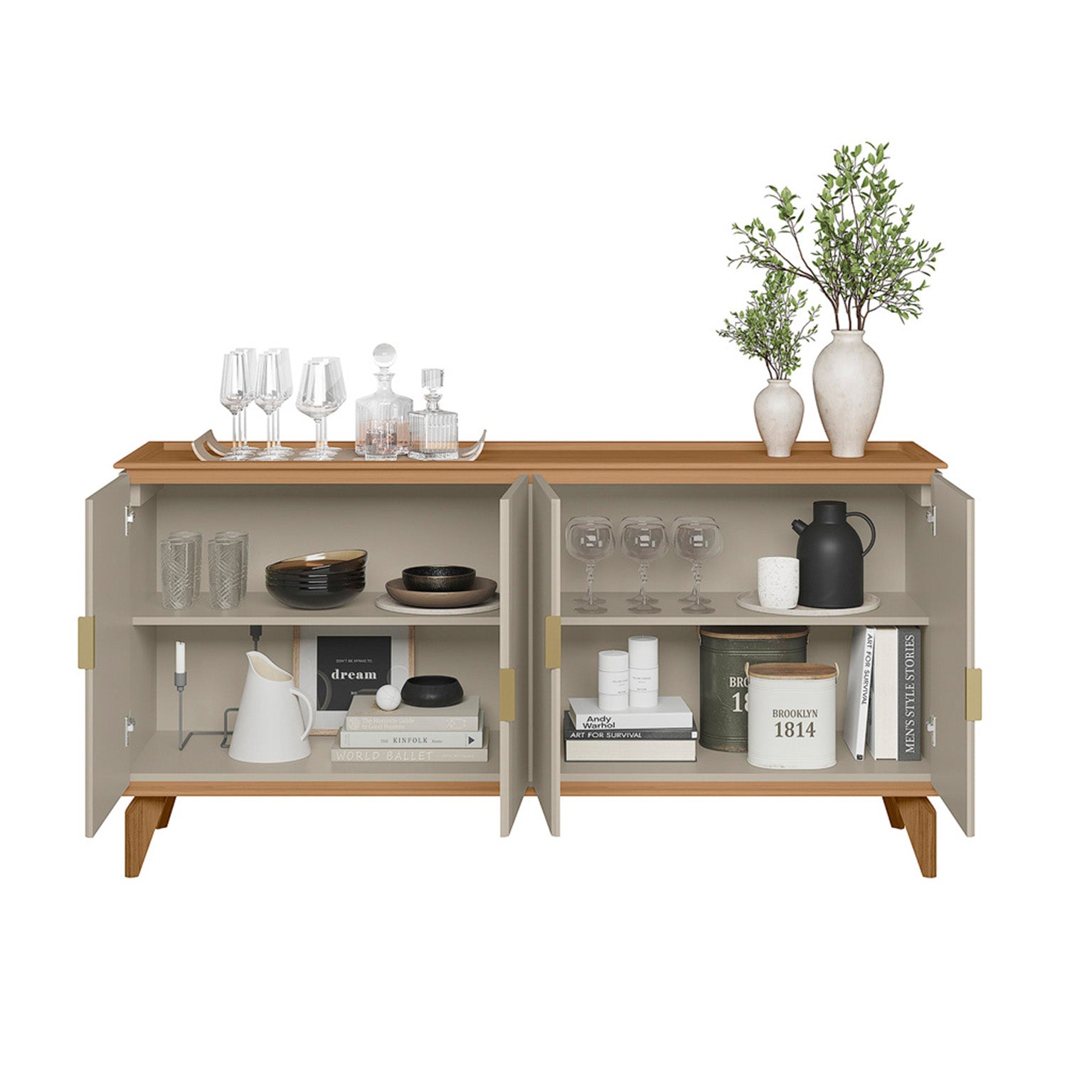 Bifé Viena  Natural, Off White 160X89X42
