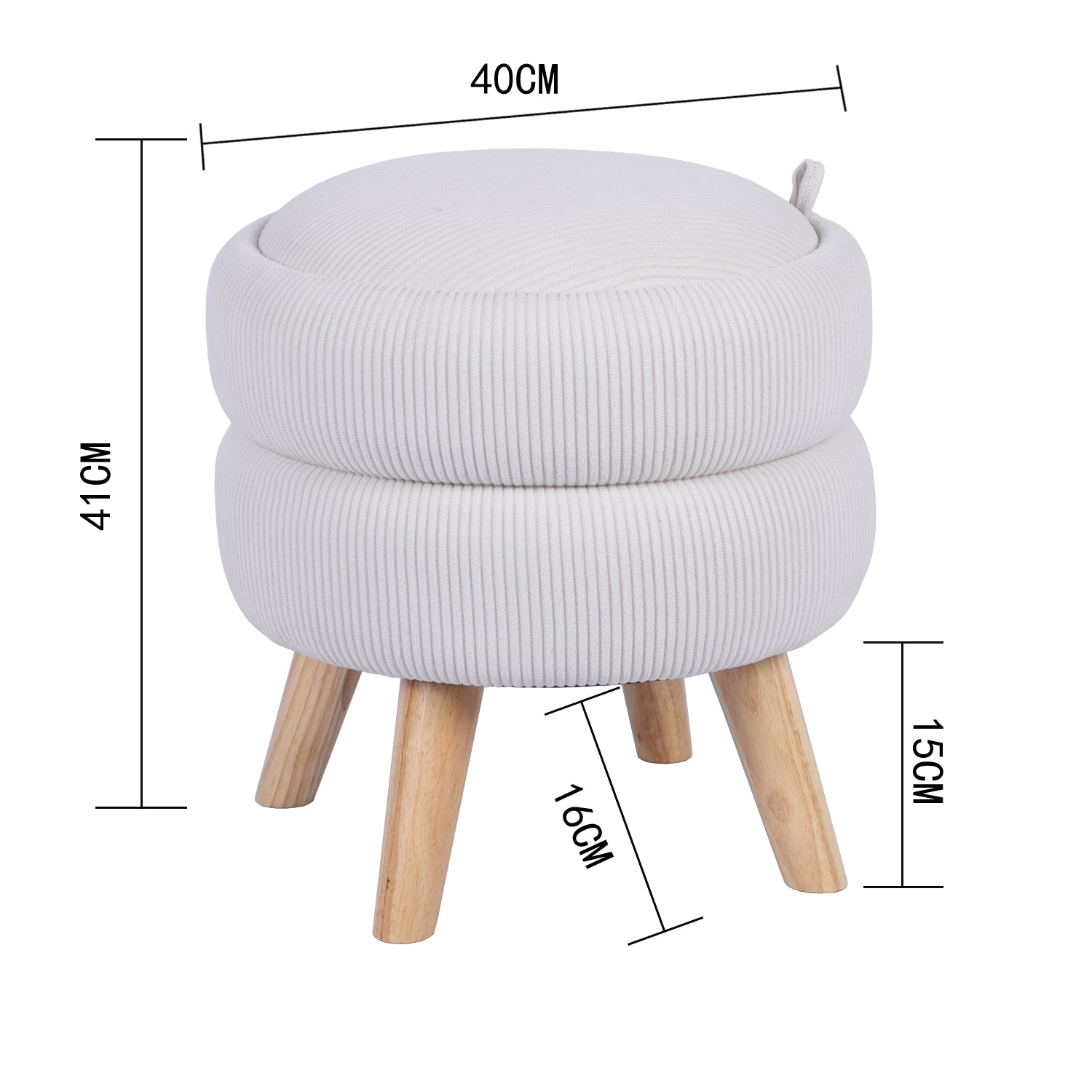 Puff Camerun Crema 40X40X41