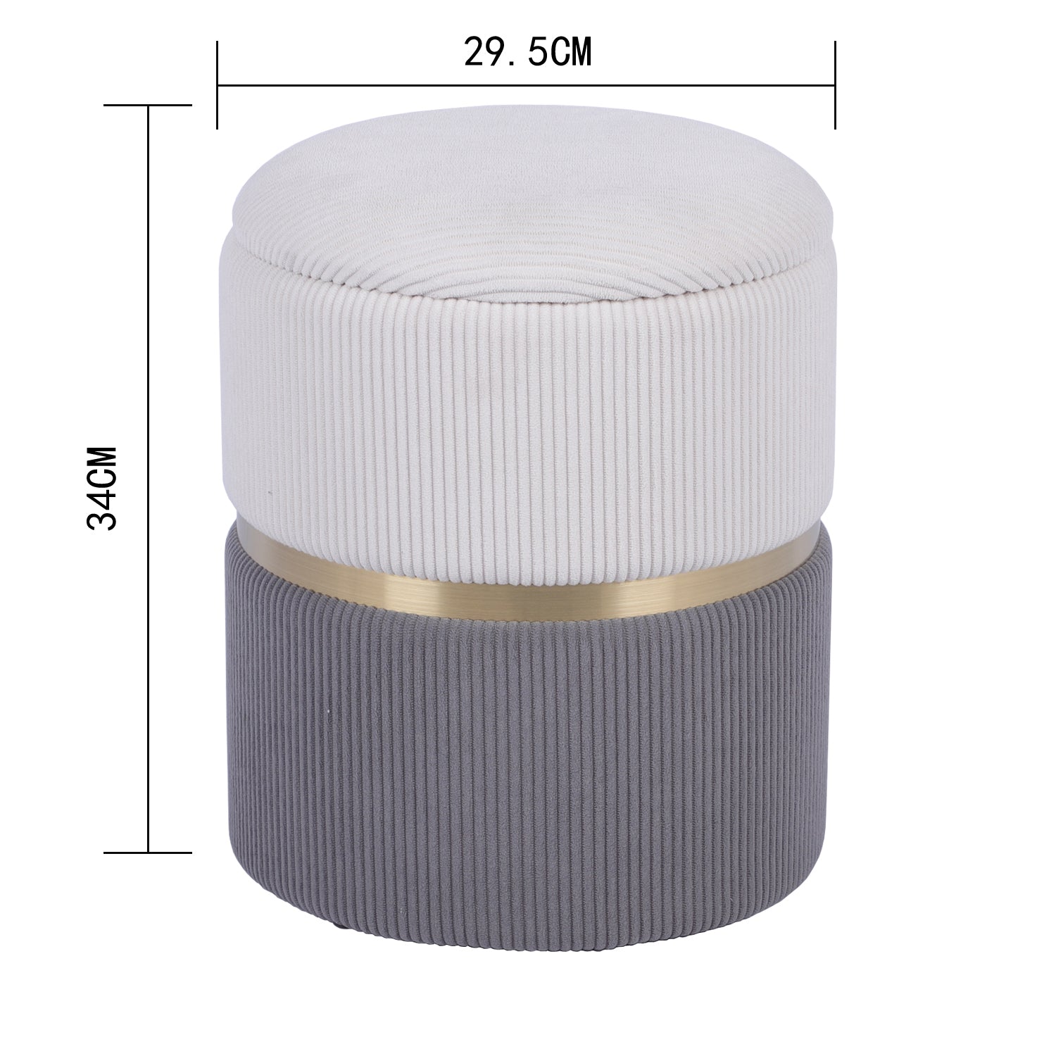 Puff Cavali Crema 31X31X38