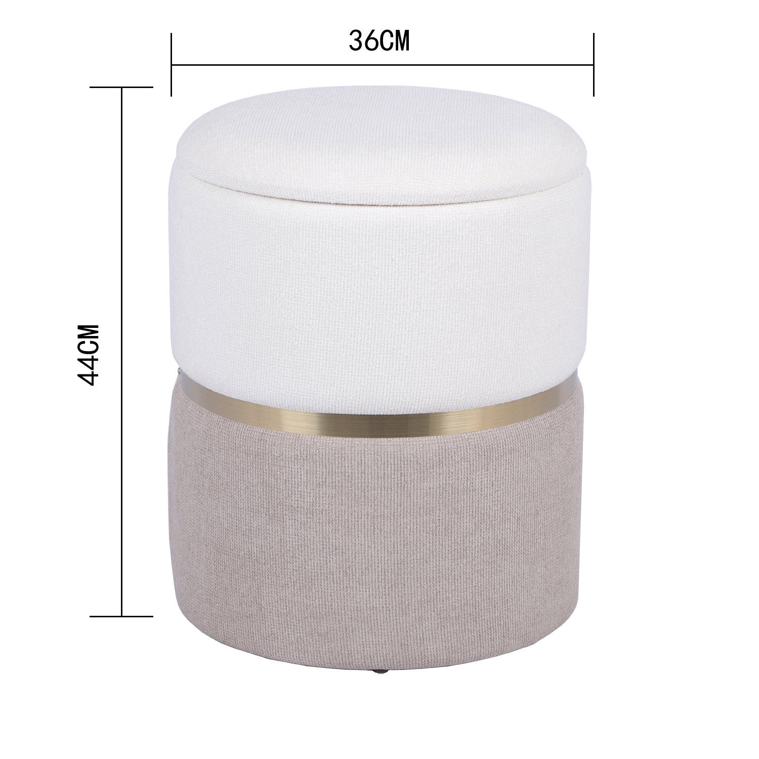 Puff Cavali  Crema 36X36X44