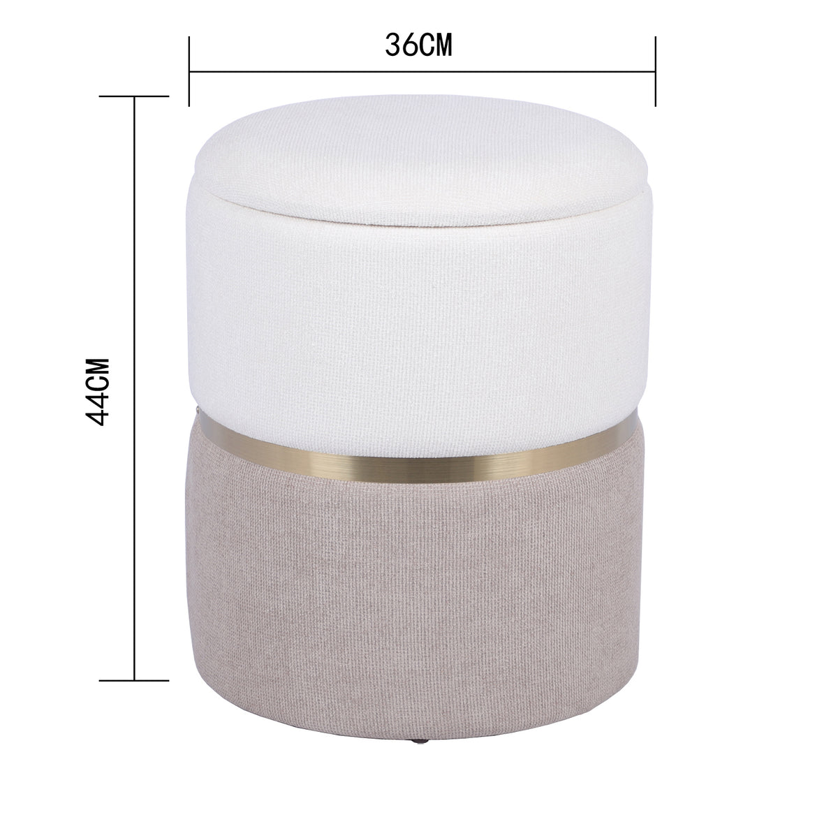 Puff Cavali  Crema 36X36X44