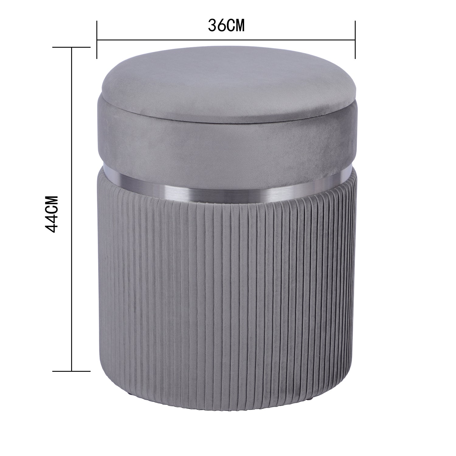 Puff Cincinati  Gris 36X36X44