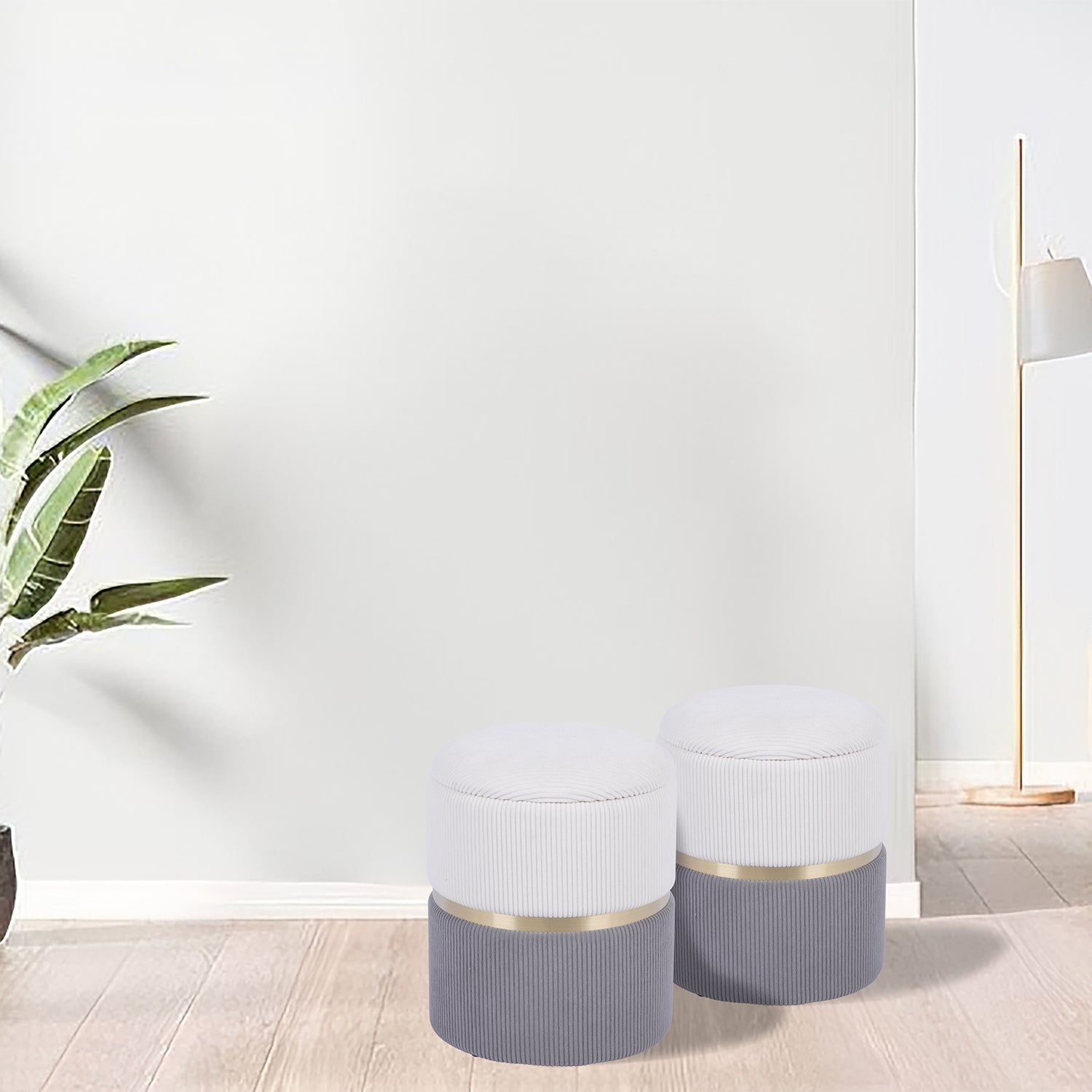 Puff Cavali Crema 31X31X38