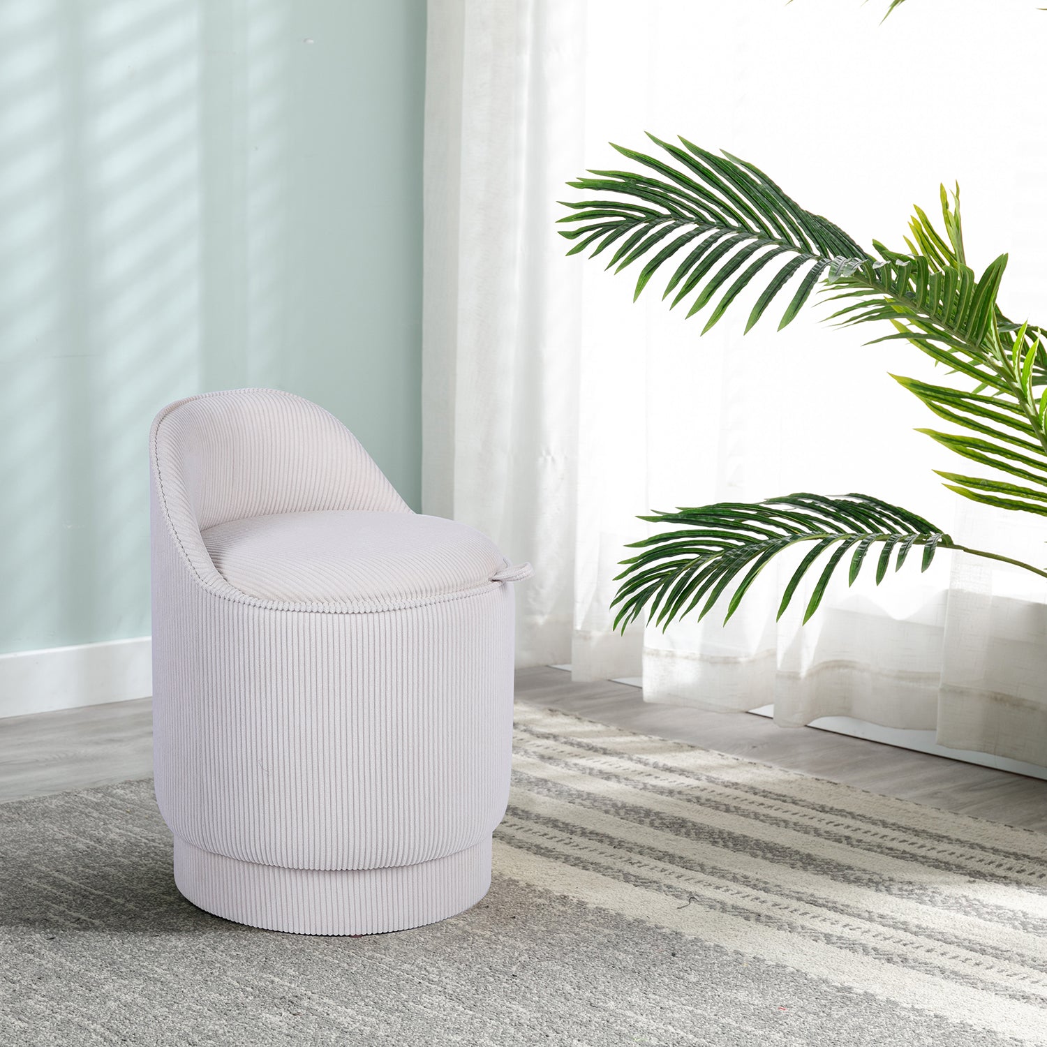 Puff Dinamarca  Crema 40X40X55