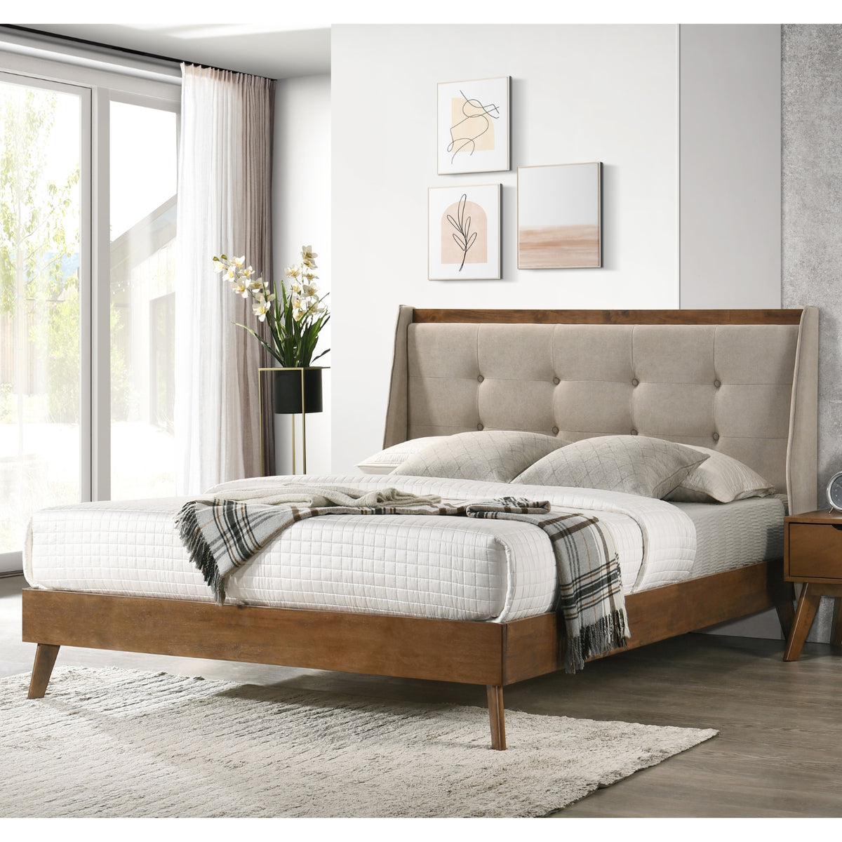Cama King Andora Marron