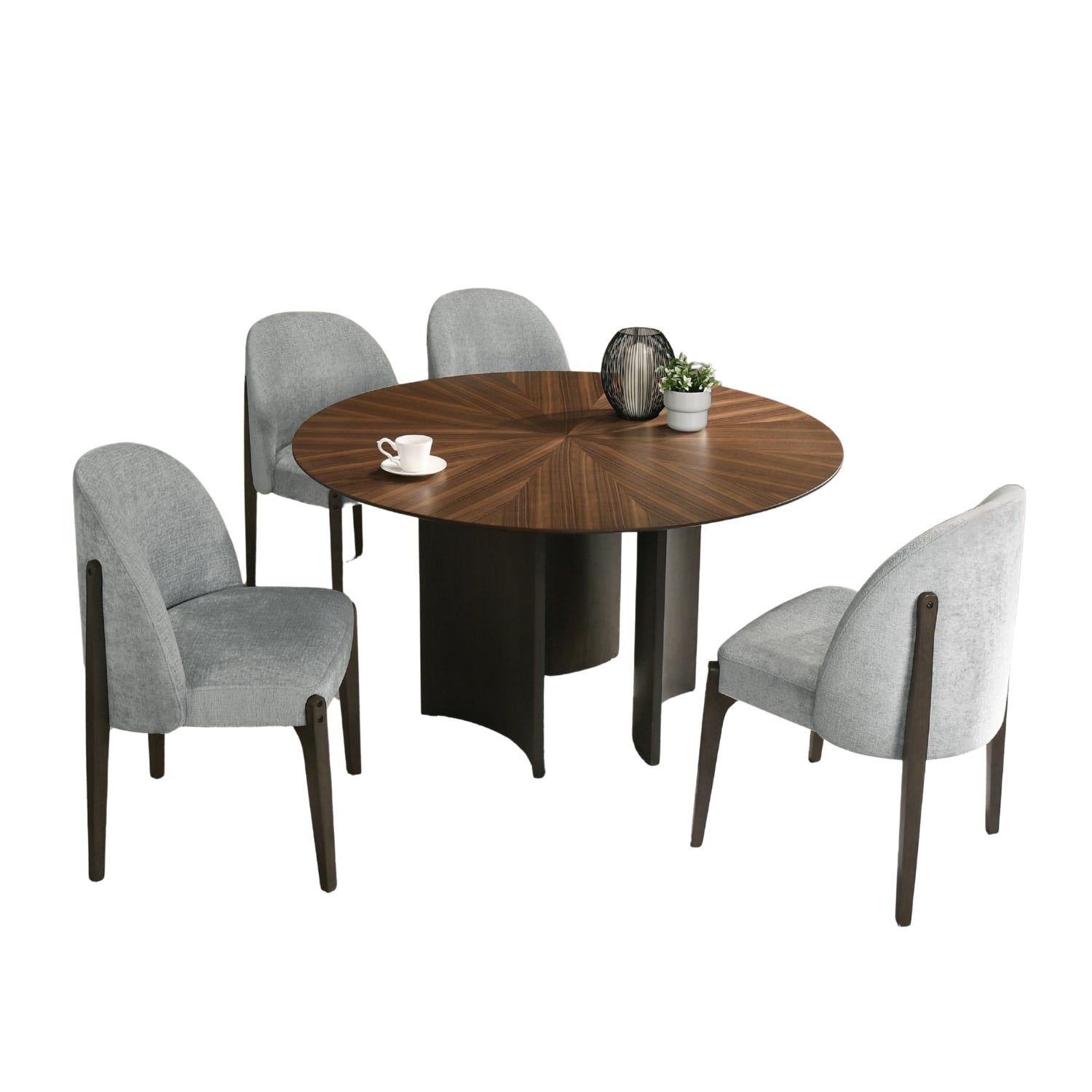 Comedor 4 Puestos Harry Natural Oscuro