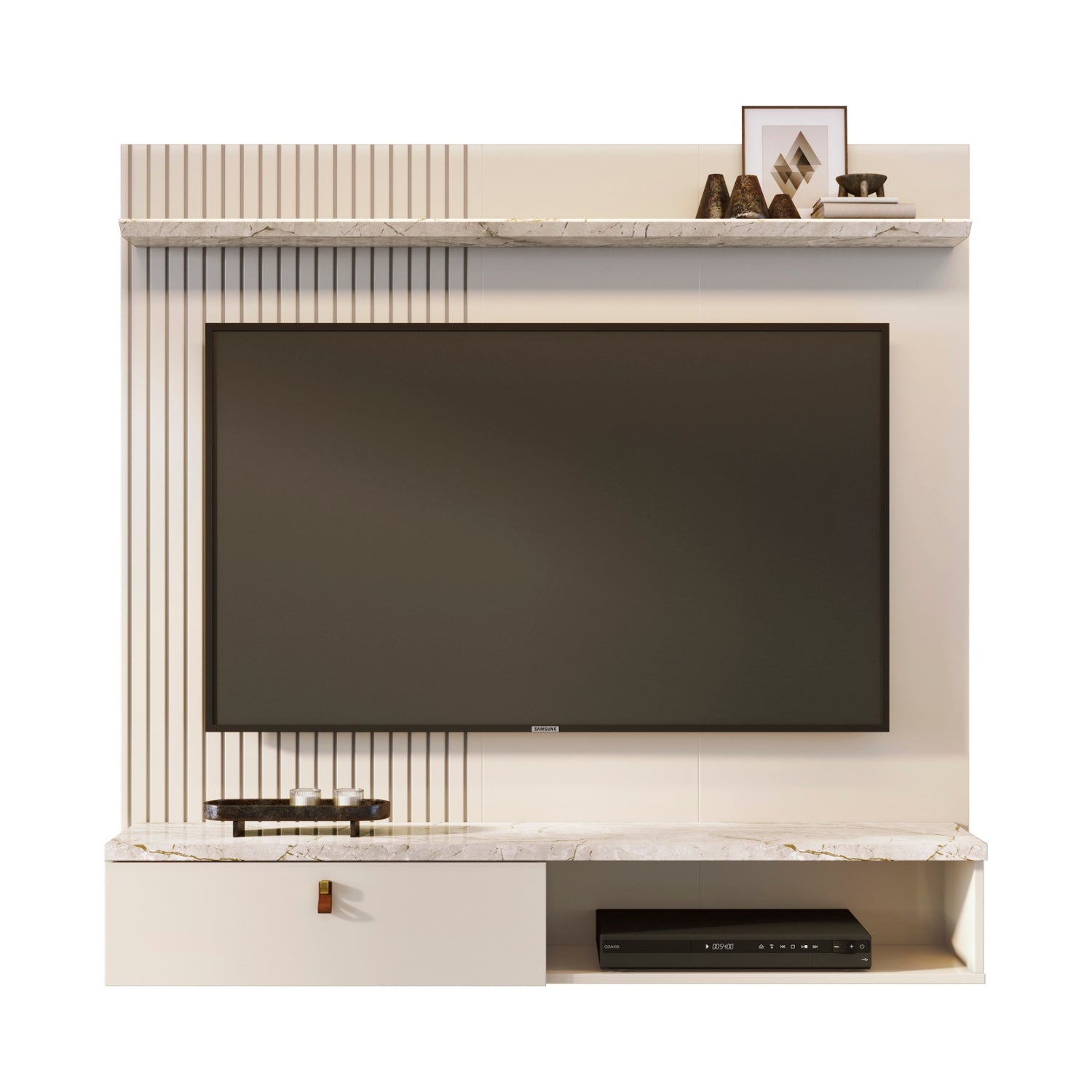 Panel de Tv Atenea  Marmolado 141X136X29