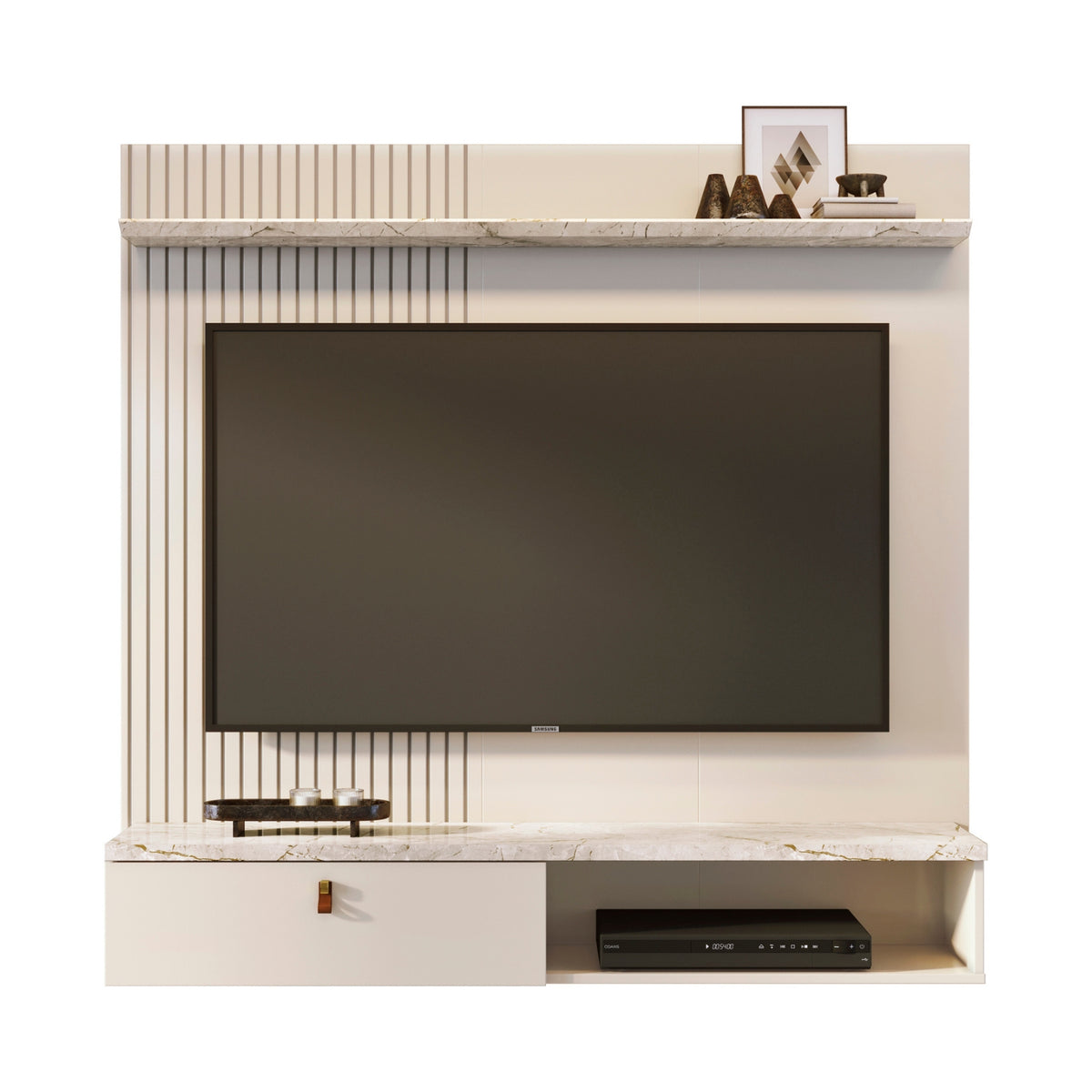 Panel de Tv Atenea  Marmolado 141X136X29