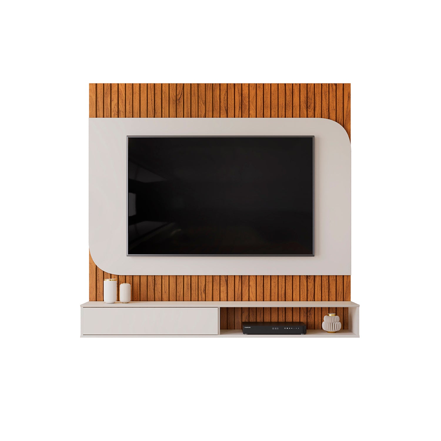 Panel de Tv Tomaz  Off White, Natural 150X132X28