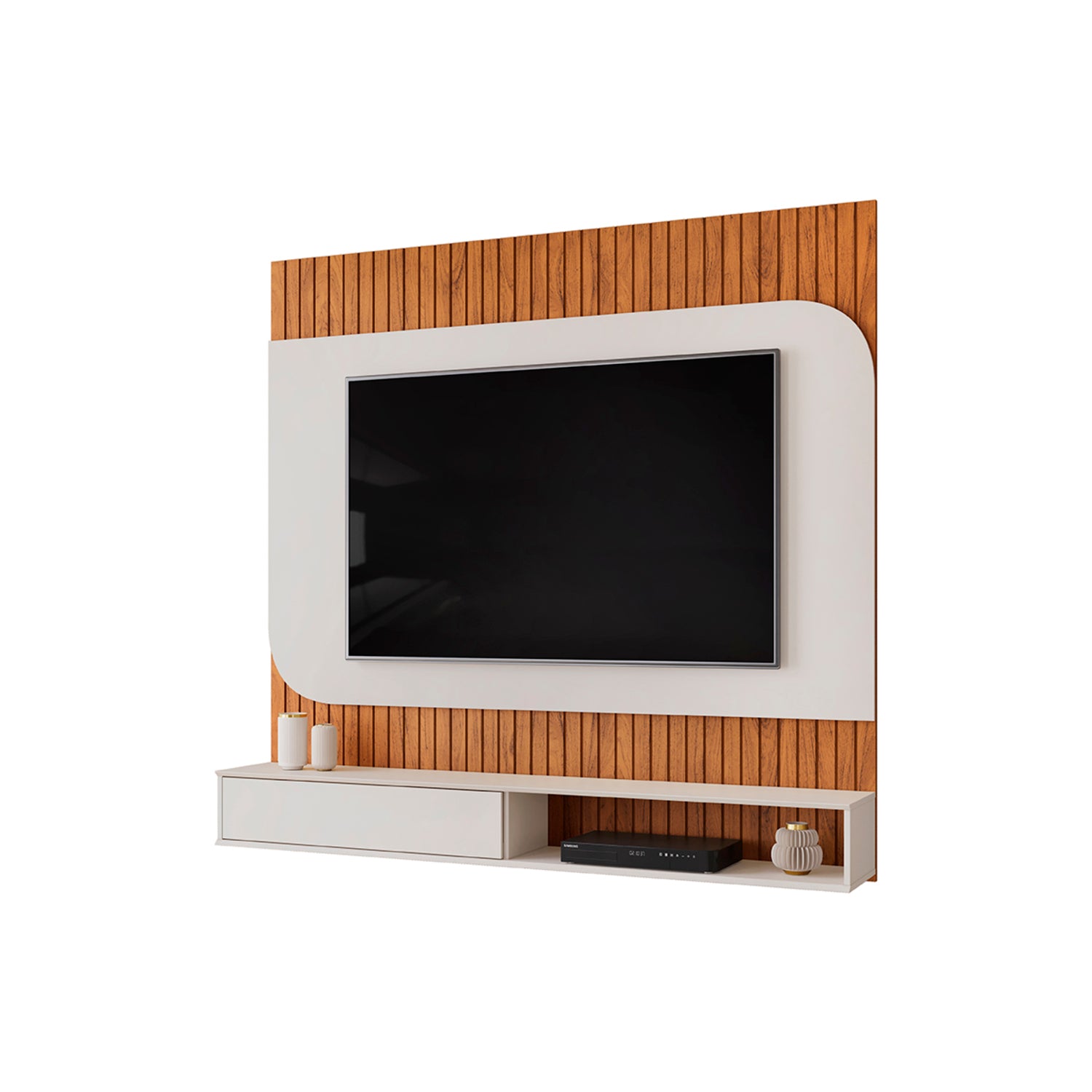 Panel de Tv Tomaz  Off White, Natural 150X132X28
