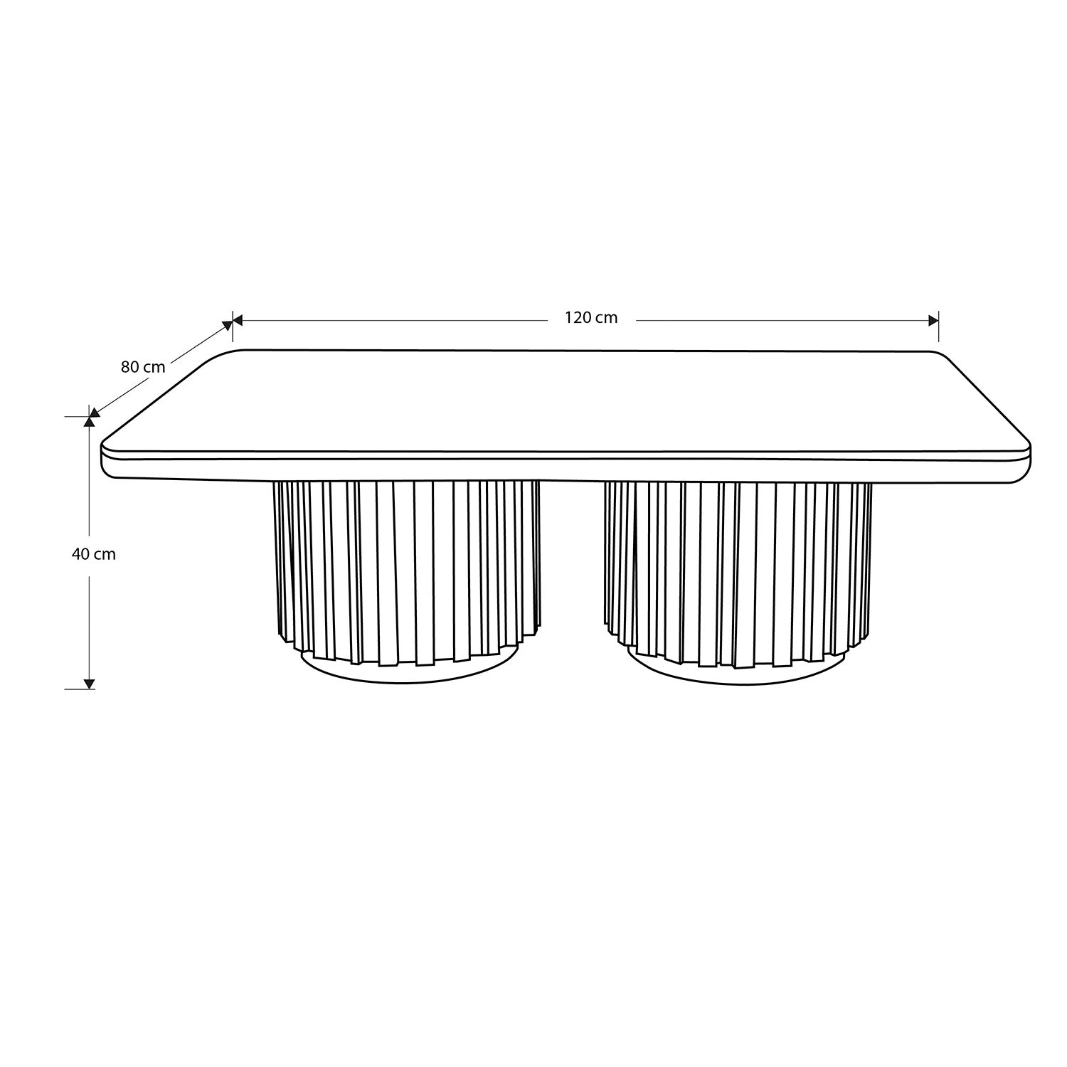 Mesa De Centro Nicole Natural, Champaña 120X80