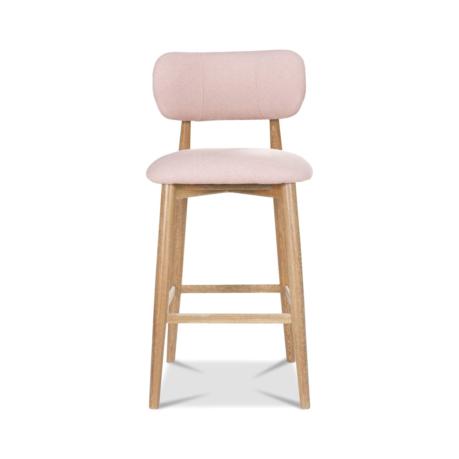 Silla Para Barra Ankara Velvet Primada Rosa, Natural