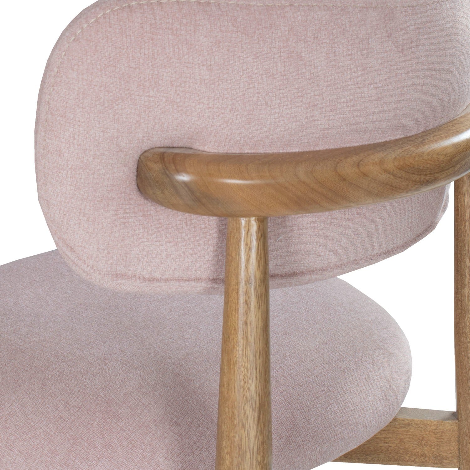 Silla Para Barra Ankara Velvet Primada Rosa, Natural