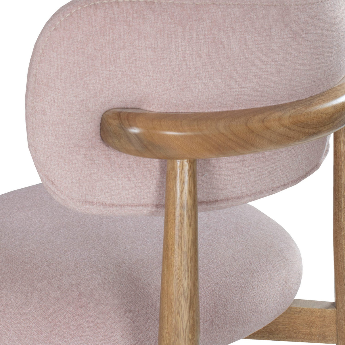 Silla Para Barra Ankara Velvet Primada Rosa, Natural