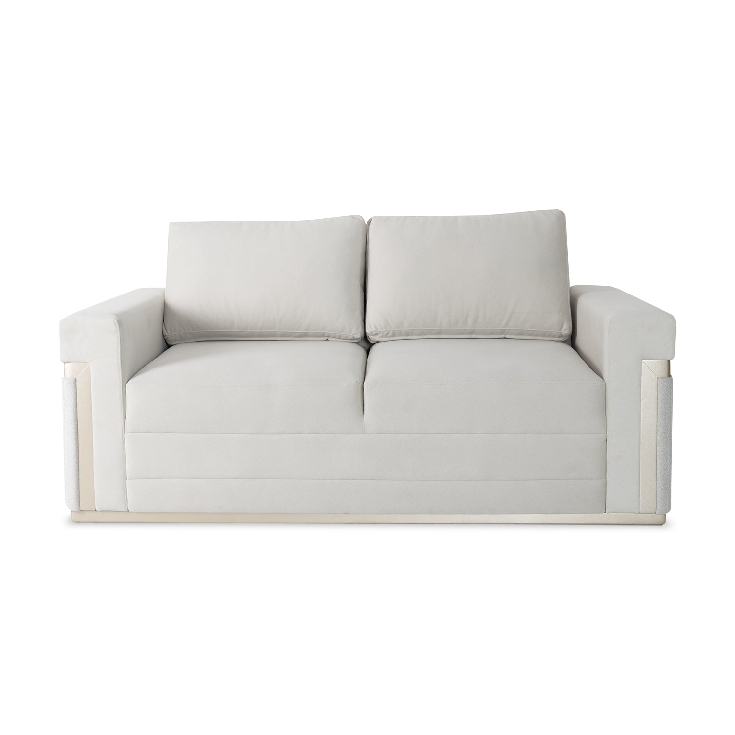 Sofá 3 Puestos Dante Siena Marfil, Champaña Brazo Desmontable