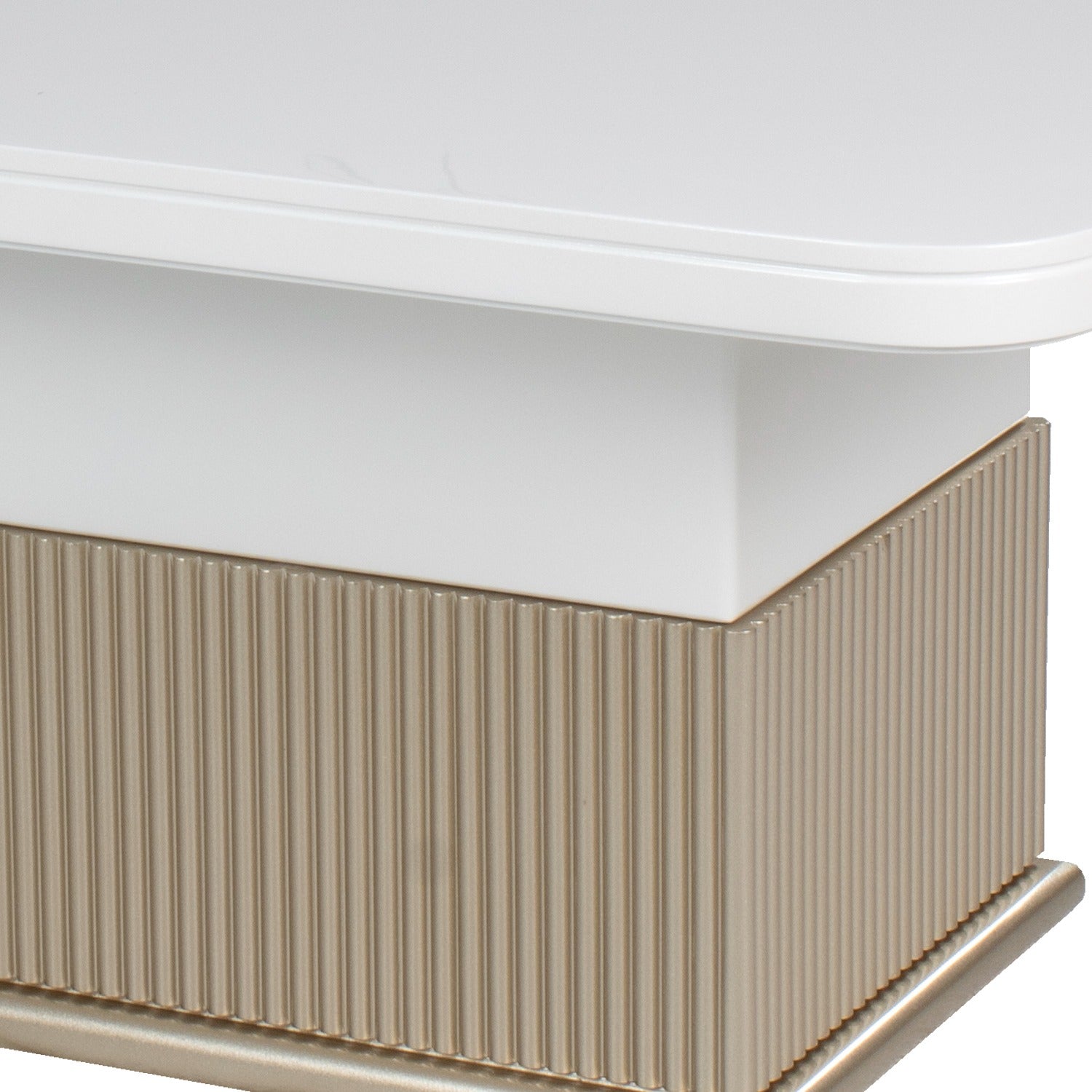Mesa De Centro Atlanta Blanco Perla, Champaña 120X80