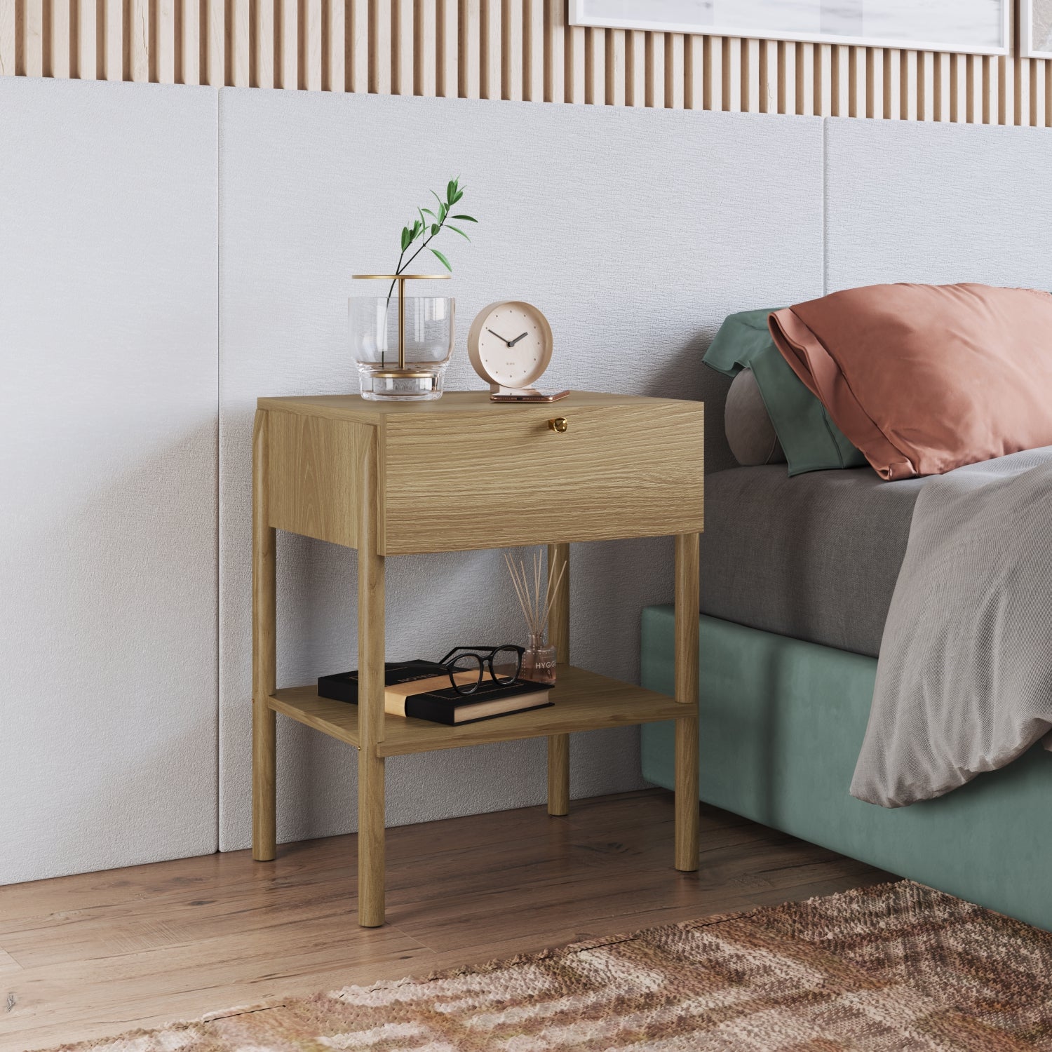 Mesa de Noche Keops 48X60X37 Natural