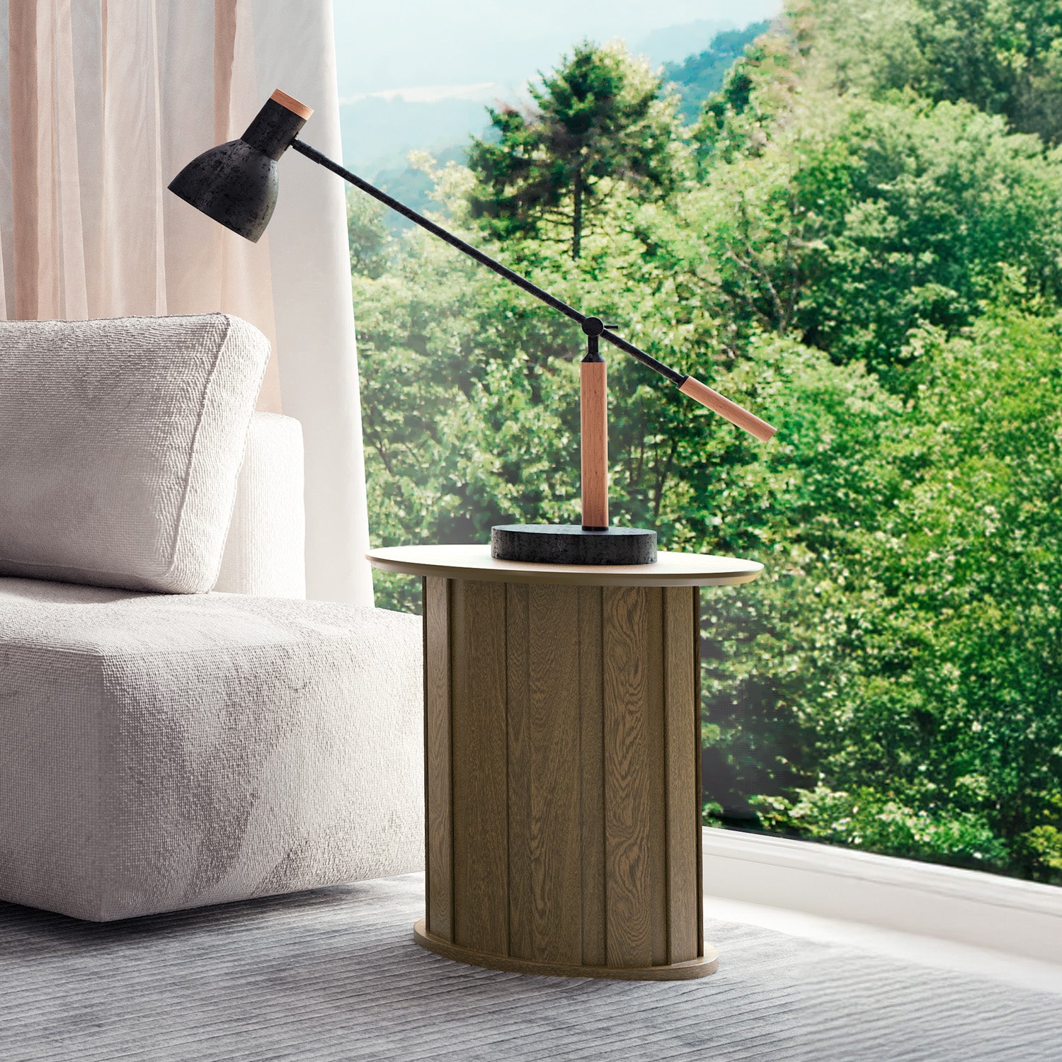 Mesa Auxiliar Amy 50X55 Natural