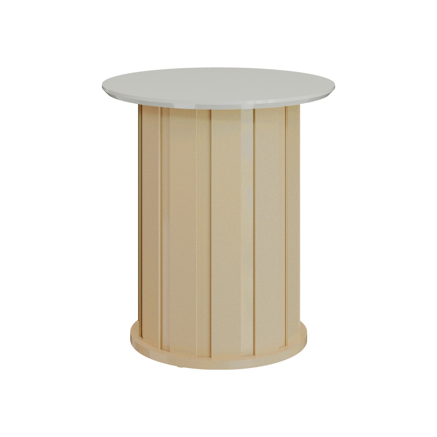 Mesa Auxiliar Amy 50X55 Off White, Champaña