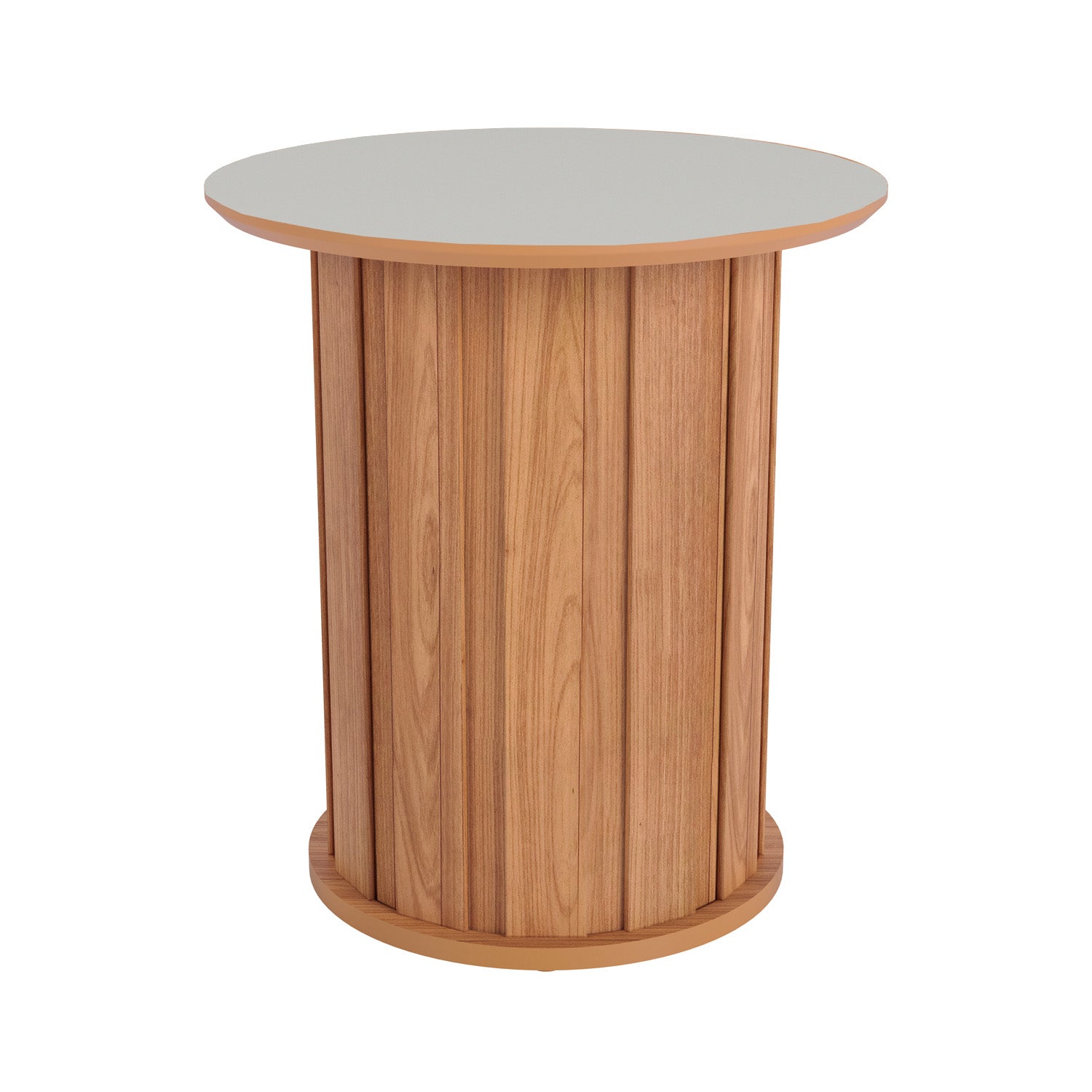 Mesa Auxiliar Amy 50X55 Off White, Natural