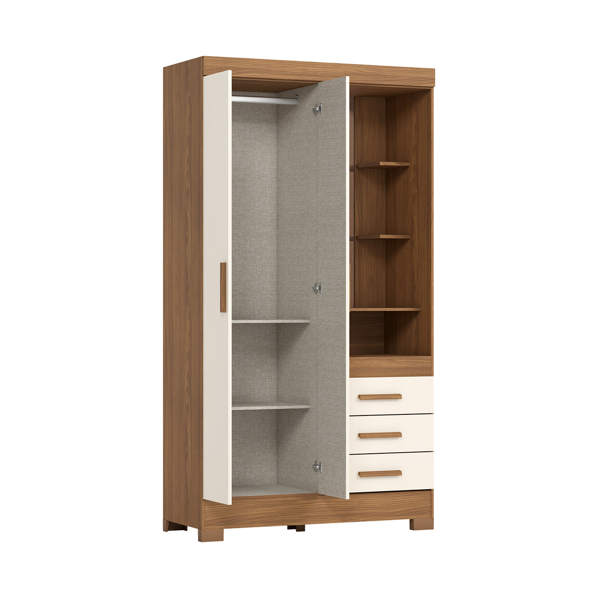 Closet Ellis Natural, Off White 109X200X46