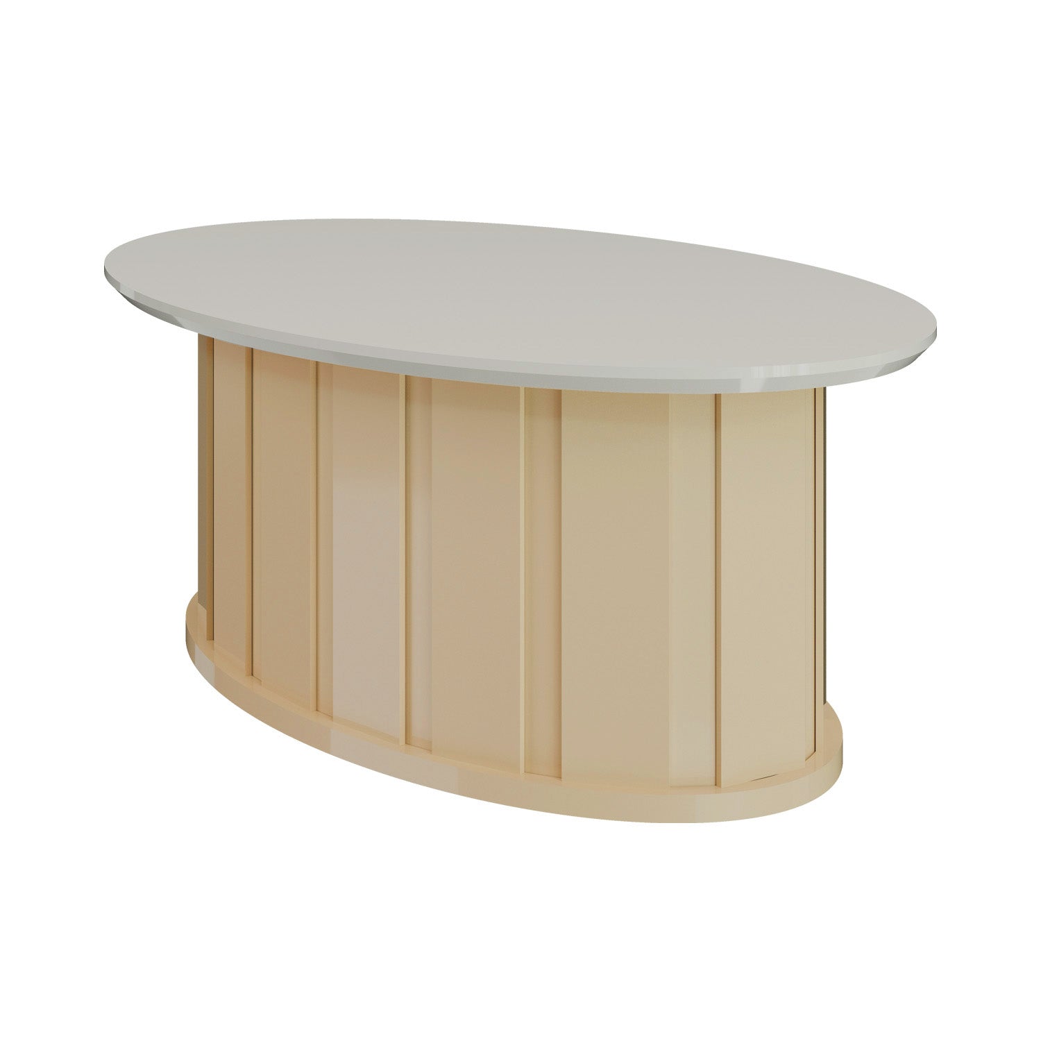 Mesa de Centro Amy 30X80X50 Off White, Champaña