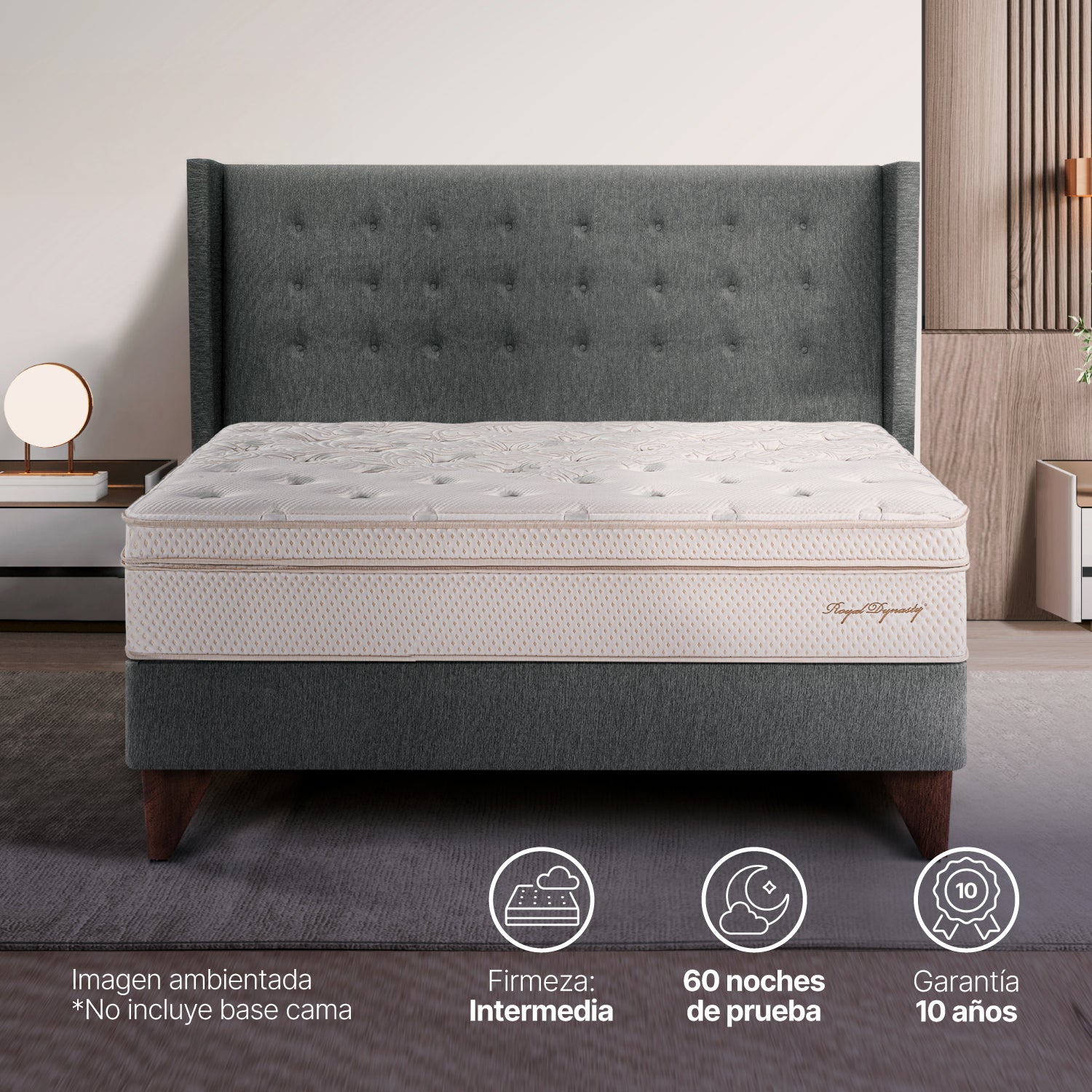 Colchón Queen Royal Dynasty Essenza (Garantía 10 Años)