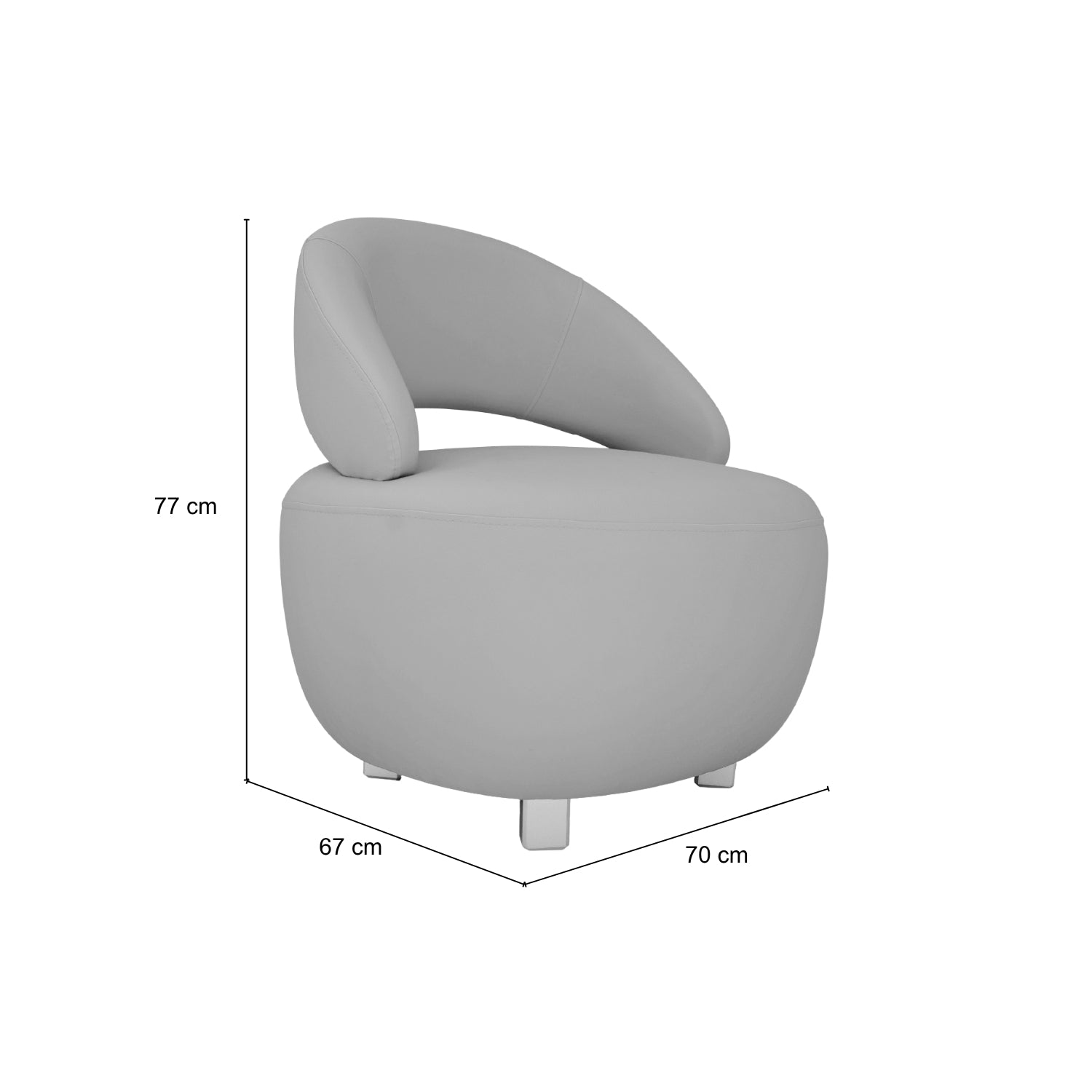 Poltrona Ari Pranna Escarlata Rojo, Champaña