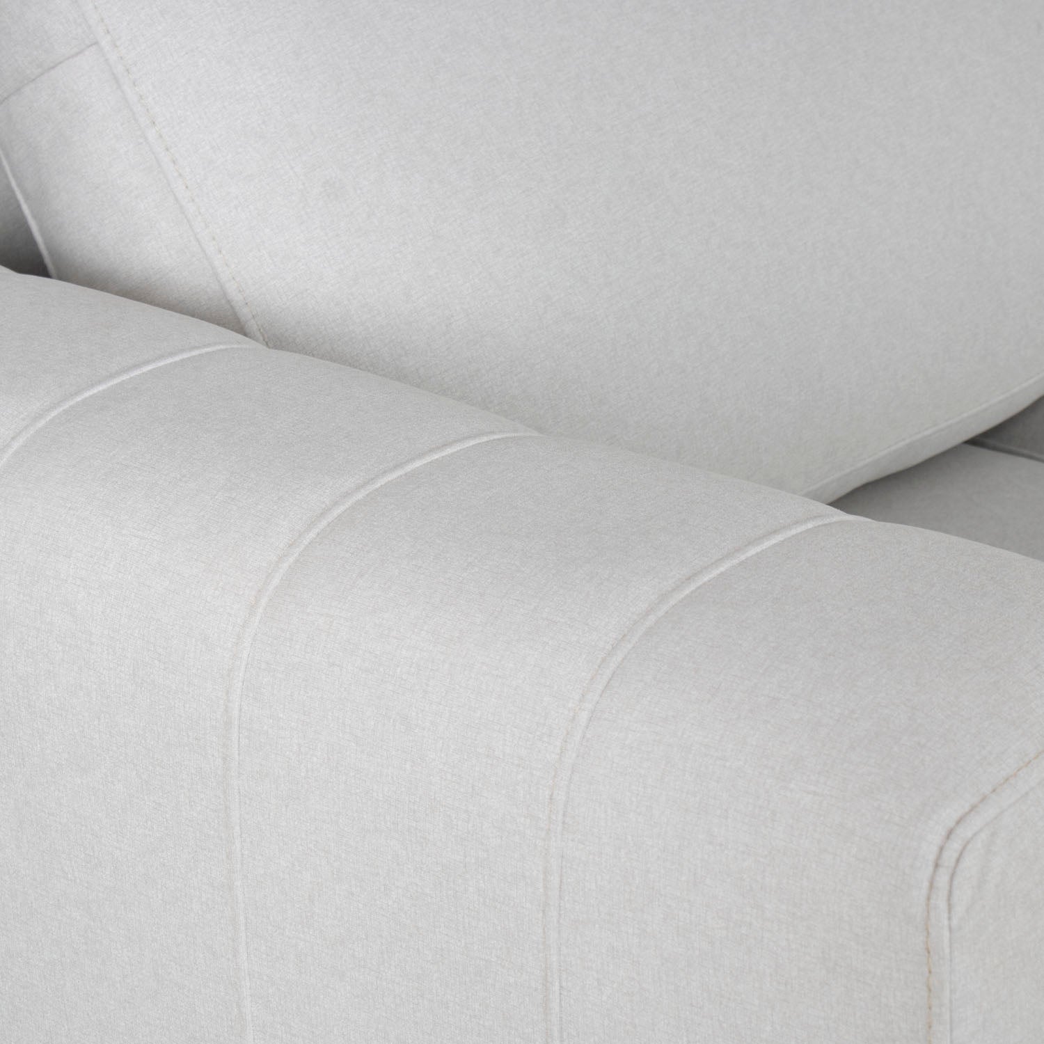 Sofá En L Ivory Velvet Primada Lino, Natural