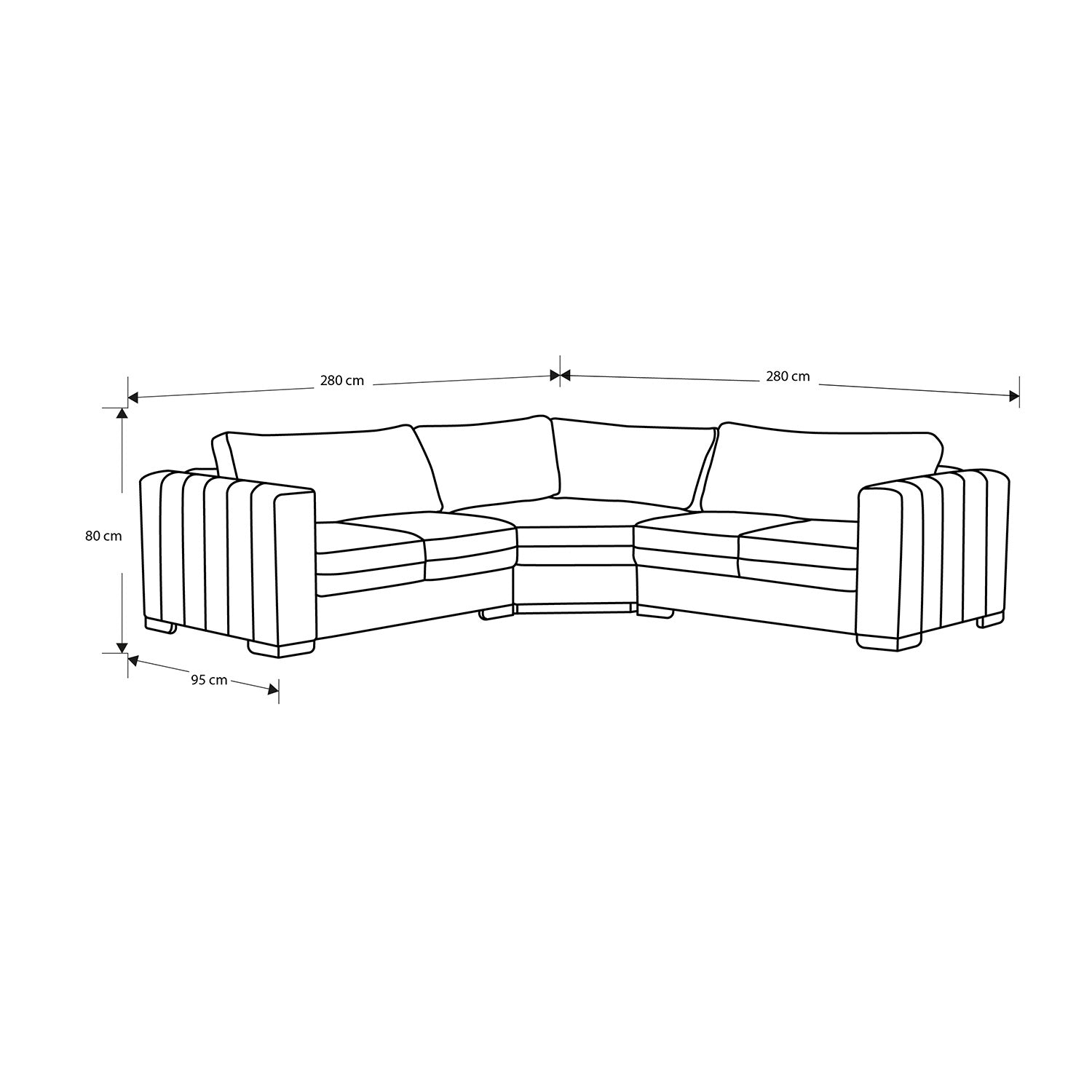 Sofá En L Ivory Eurocuero Marbella Marfil, Natural
