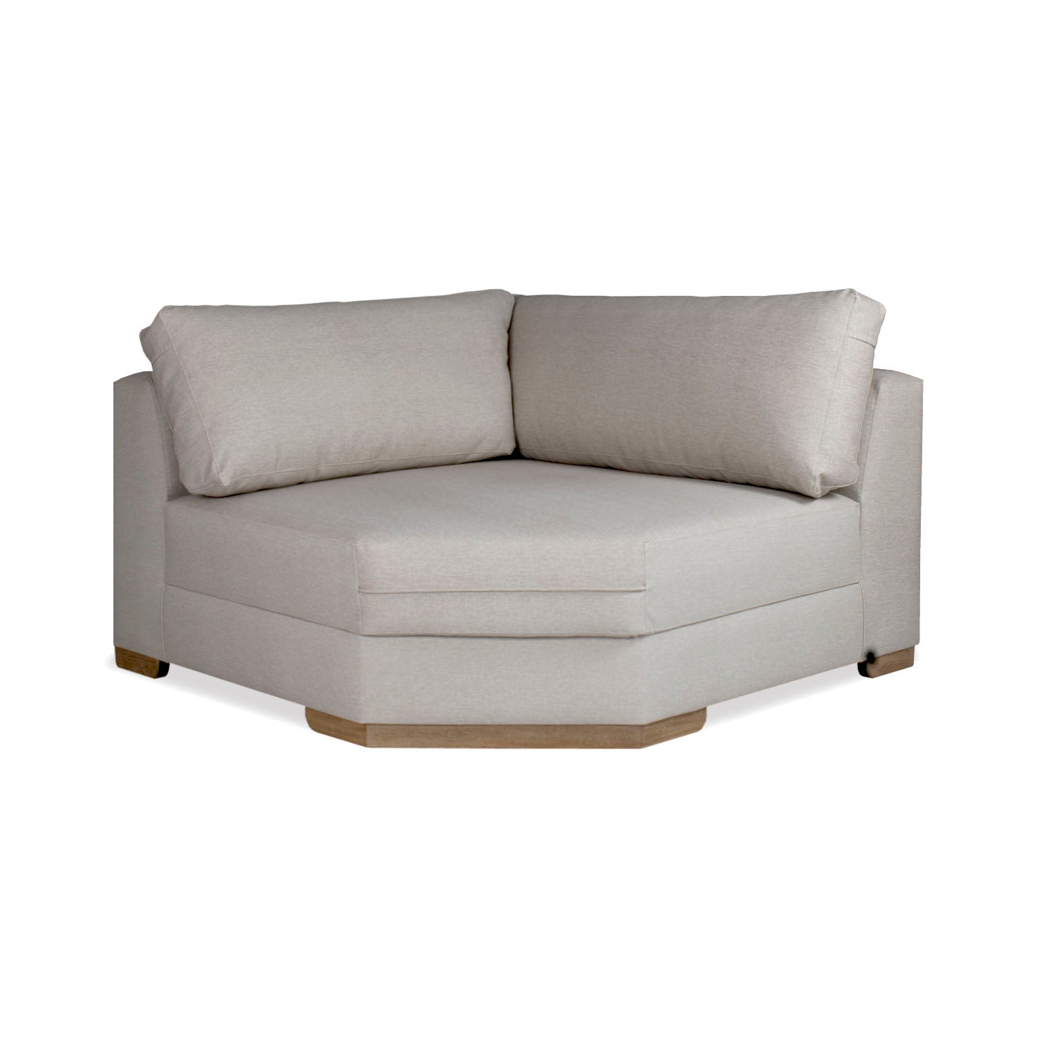 Sofá En L Ivory Eurocuero Marbella Marfil, Natural