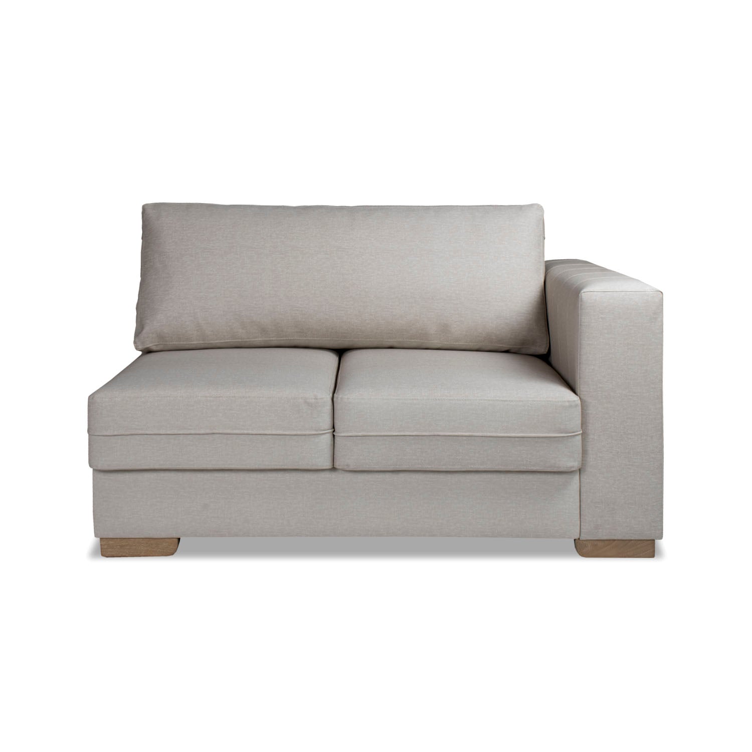 Sofá En L Ivory Eurocuero Marbella Marfil, Natural