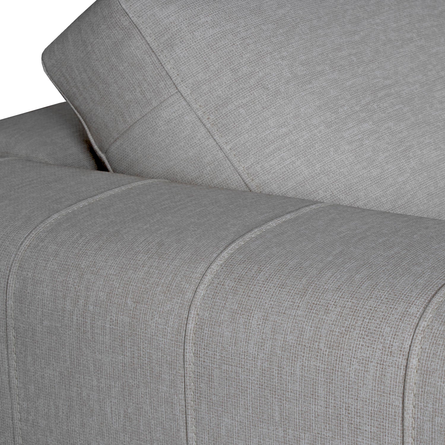 Sofá En L Ivory Eurocuero Marbella Marfil, Natural