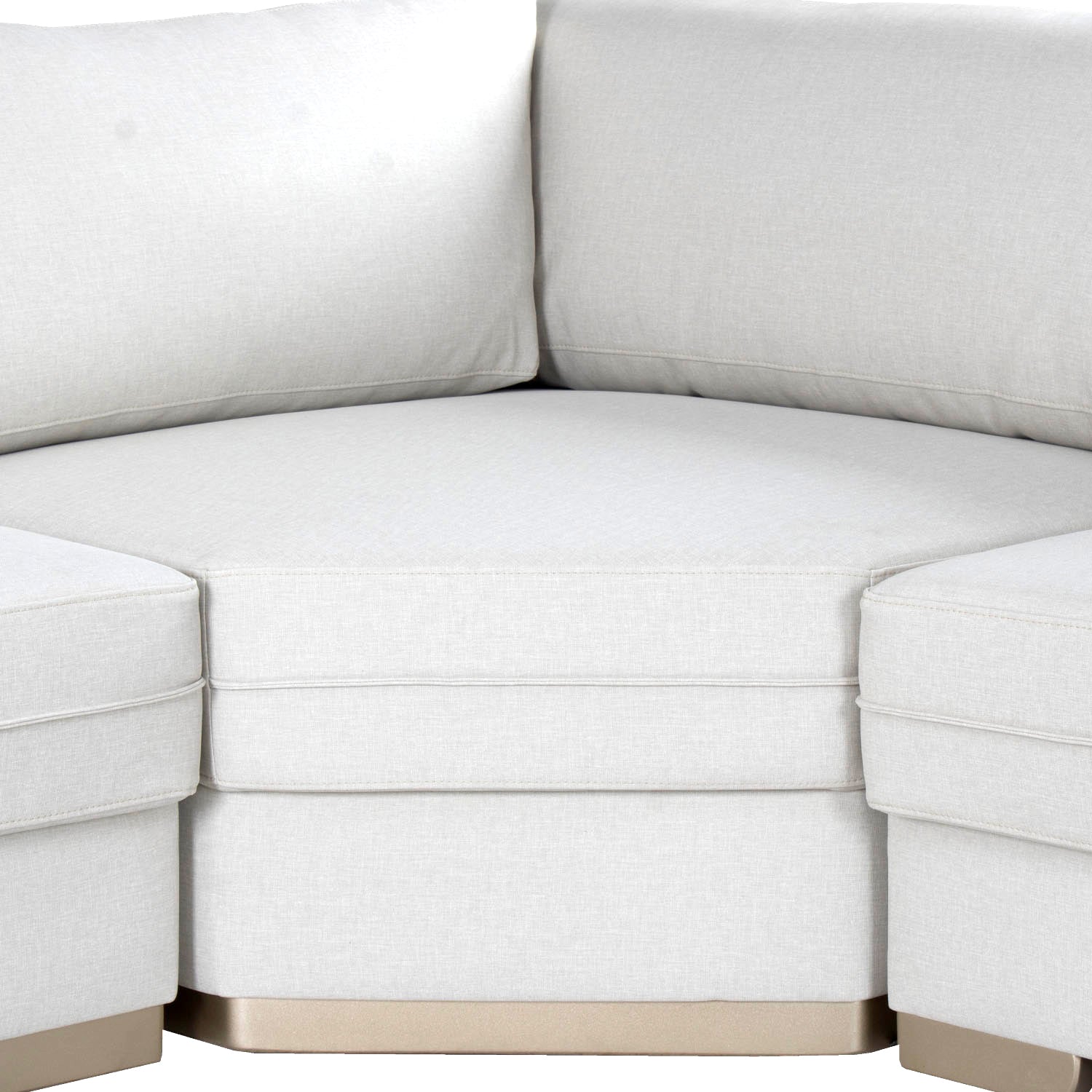 Sofá En L Ivory Eurolino Blanco, Champaña