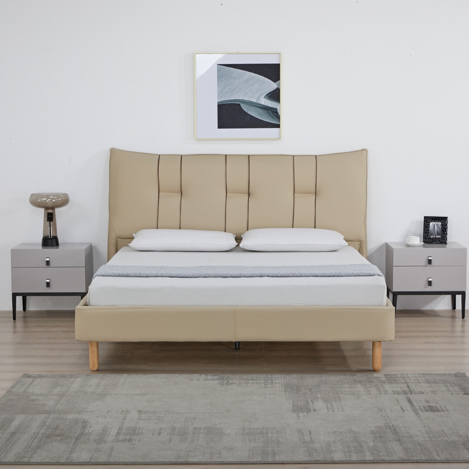 Cama Queen Kenzo Beige