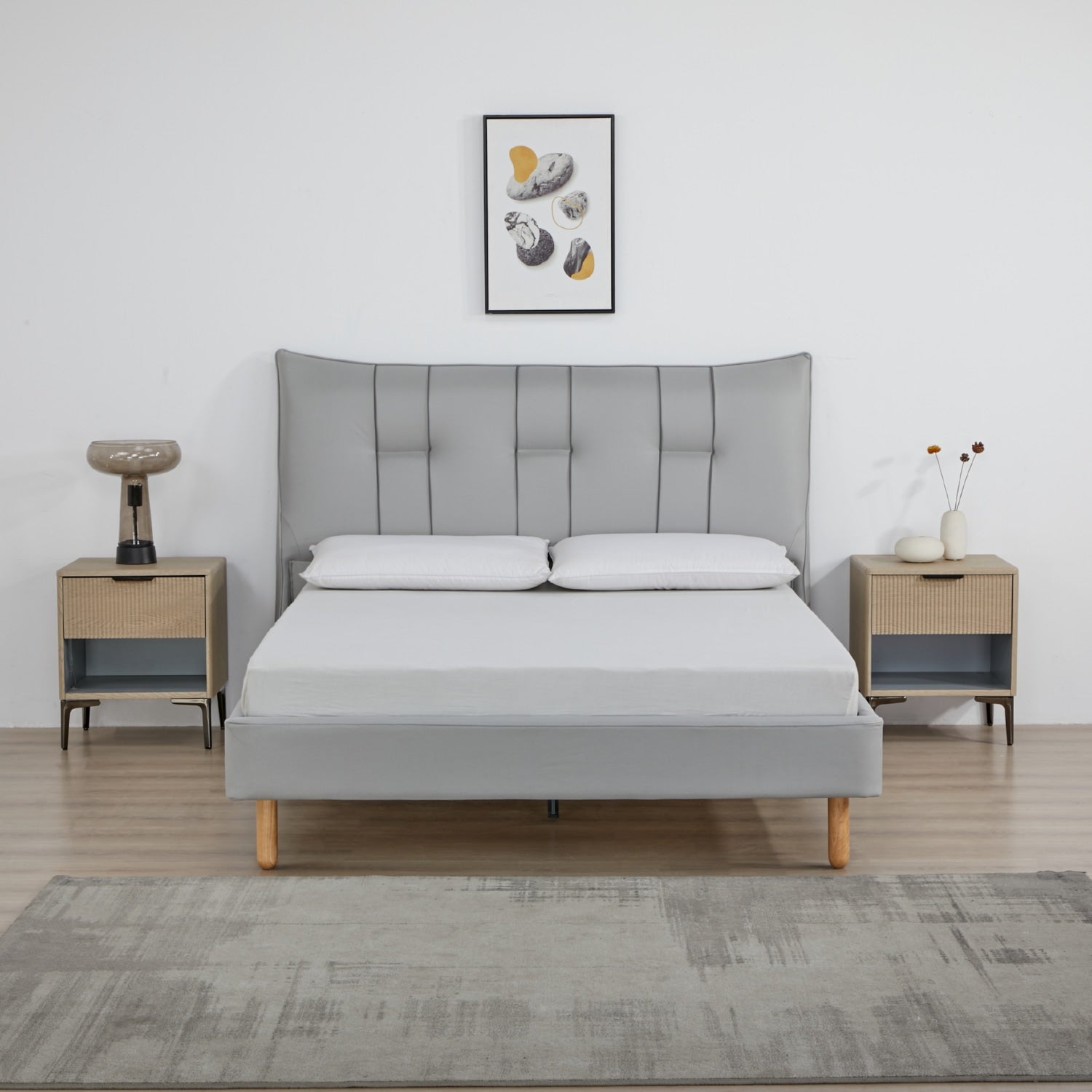 Cama Doble Kenzo Plomo