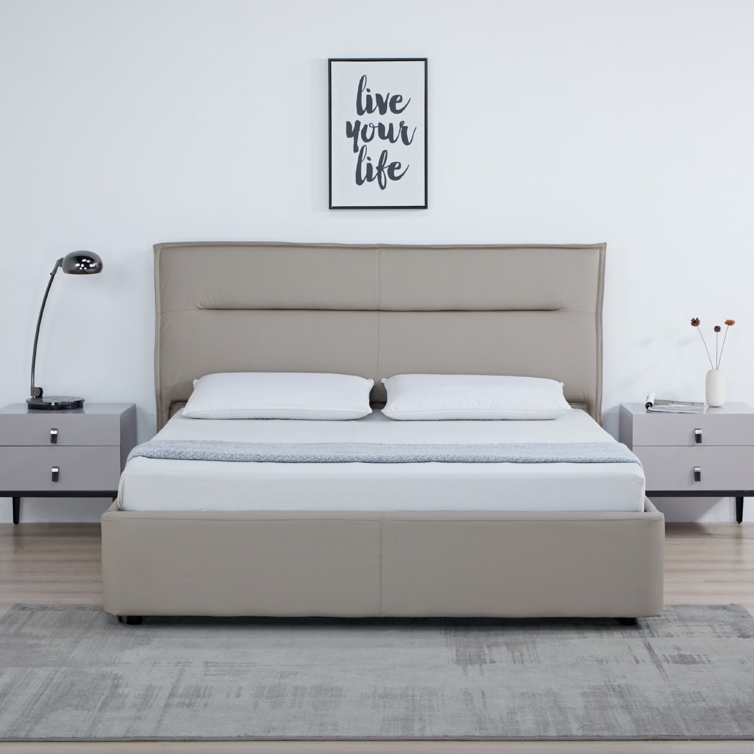 Cama King Luka Beige