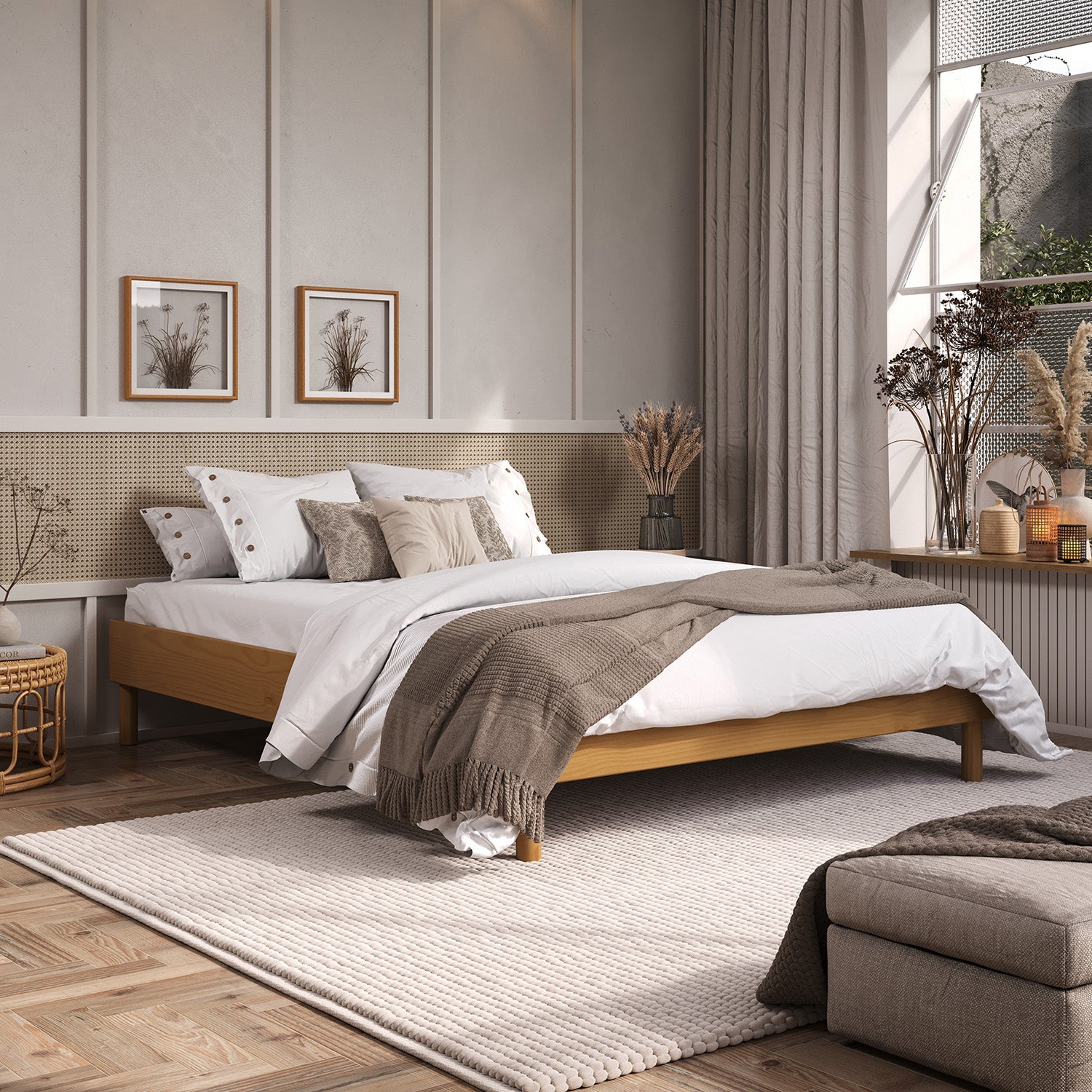 Base Cama Doble Trivento Natural