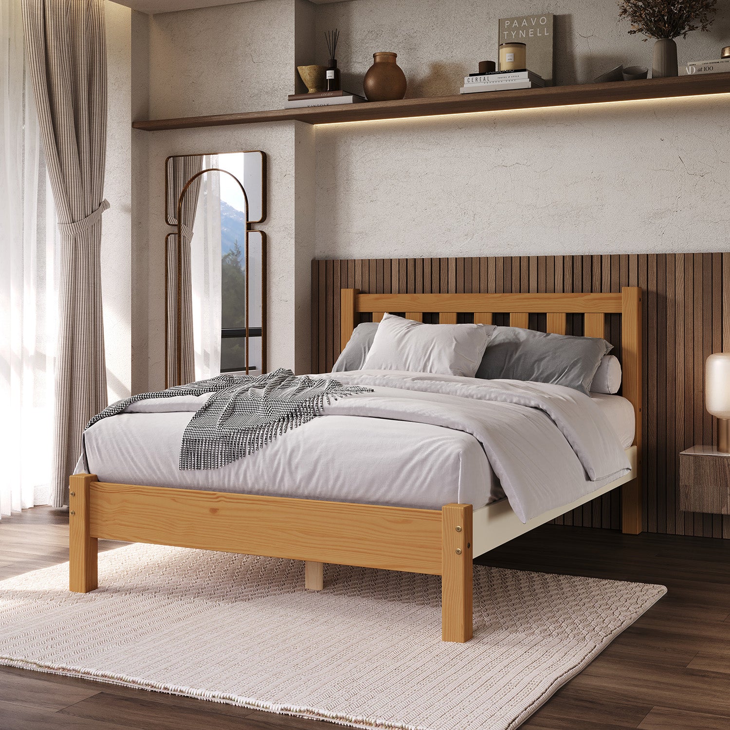 Cama Doble Reni Natural Off White