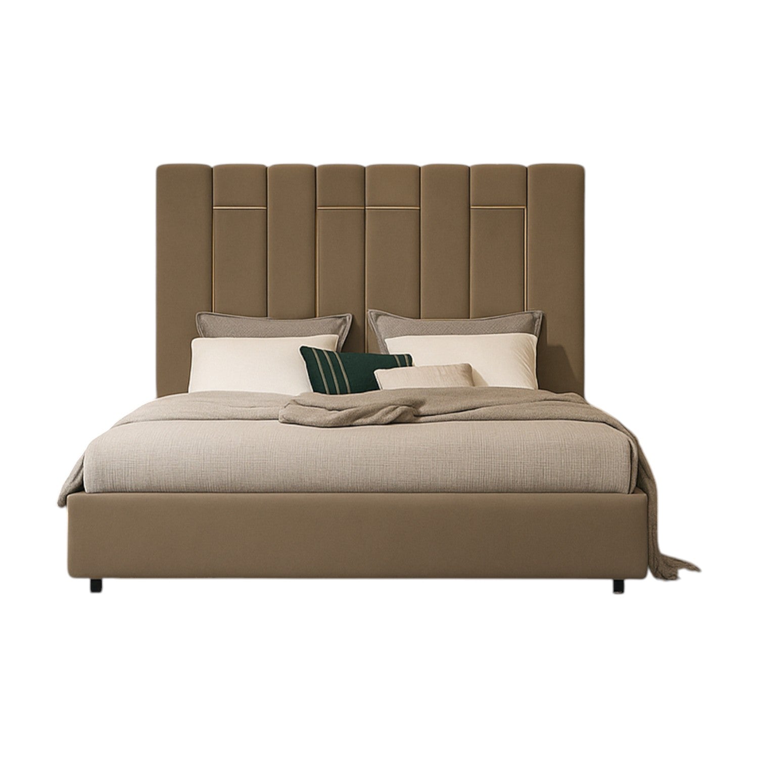 Cama Queen Nara Microfibra Marron