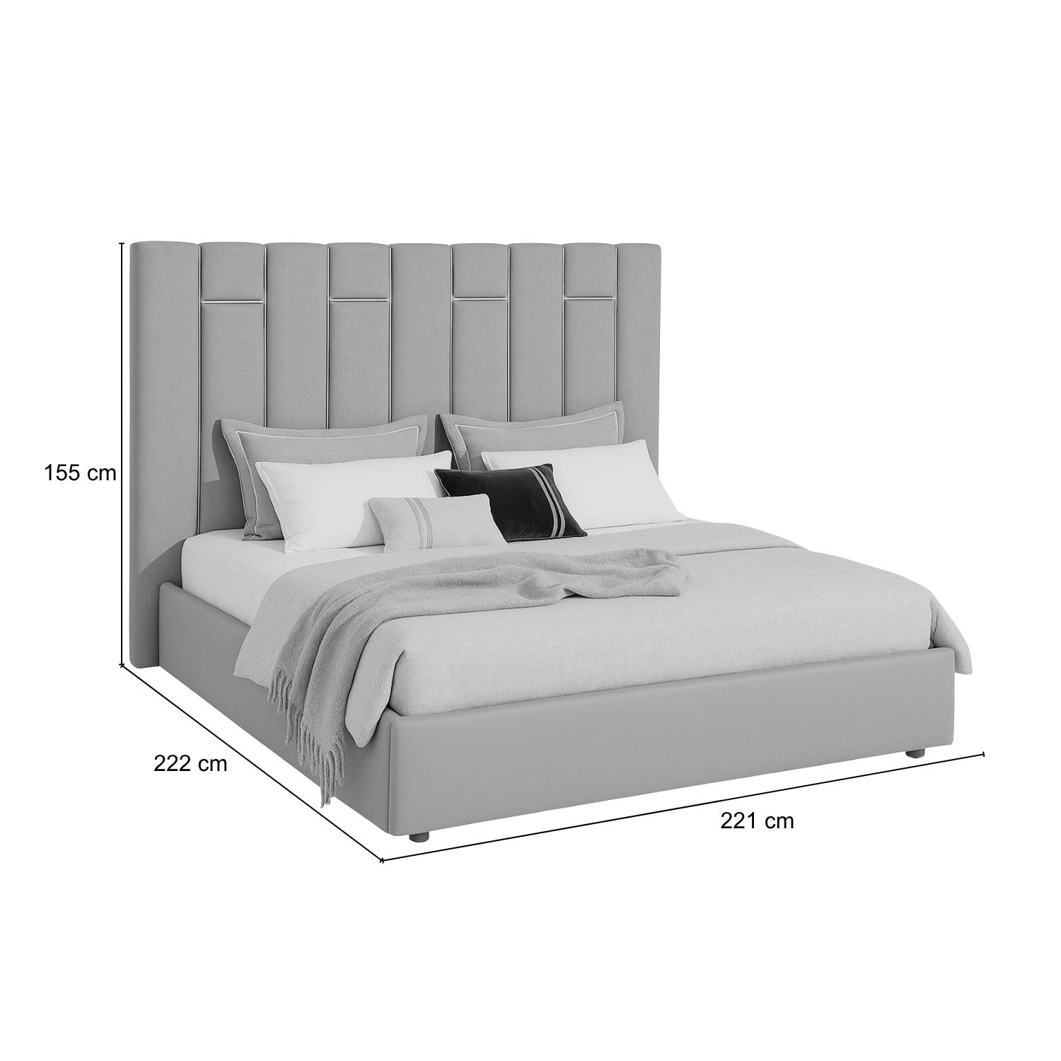 Cama King Nara Microfibra Marron