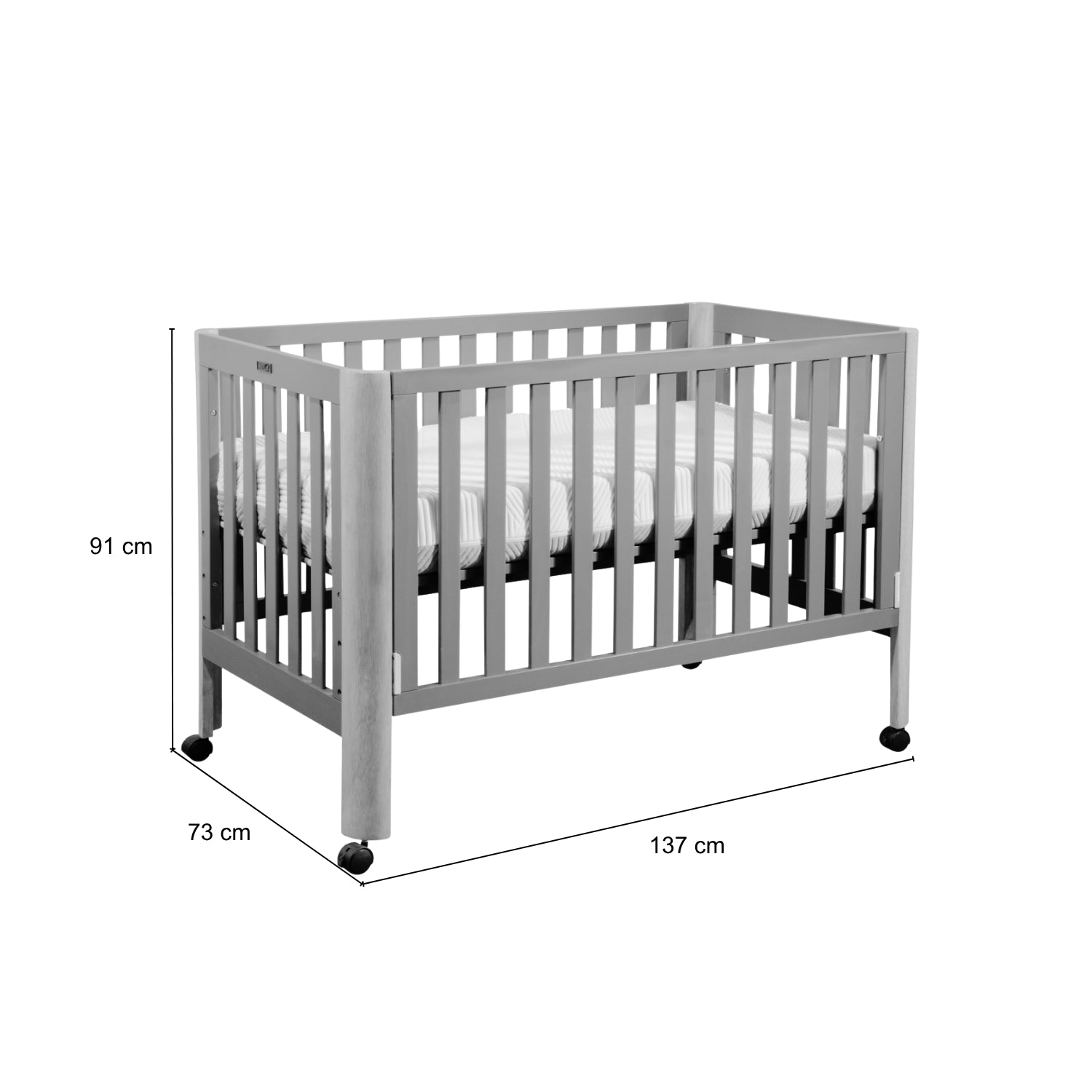 Cuna Para Bebé Cami Gris