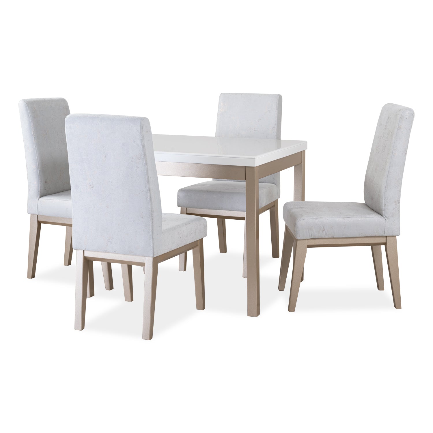 Comedor 4 Puestos Walcot Eleganza Beige, Champaña