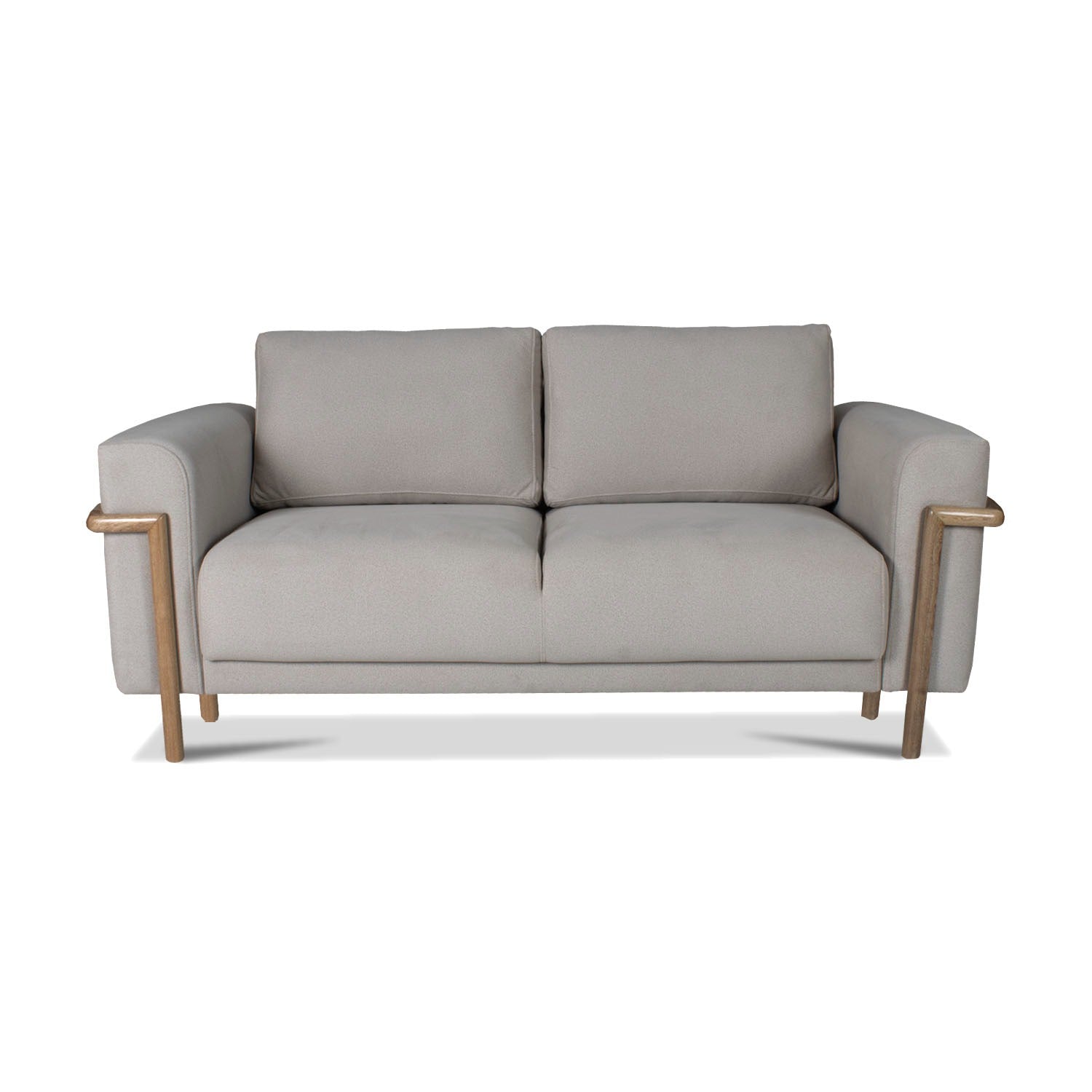 Sofá 2 Puestos Ginebra Velvet Serena Taupe, Natural