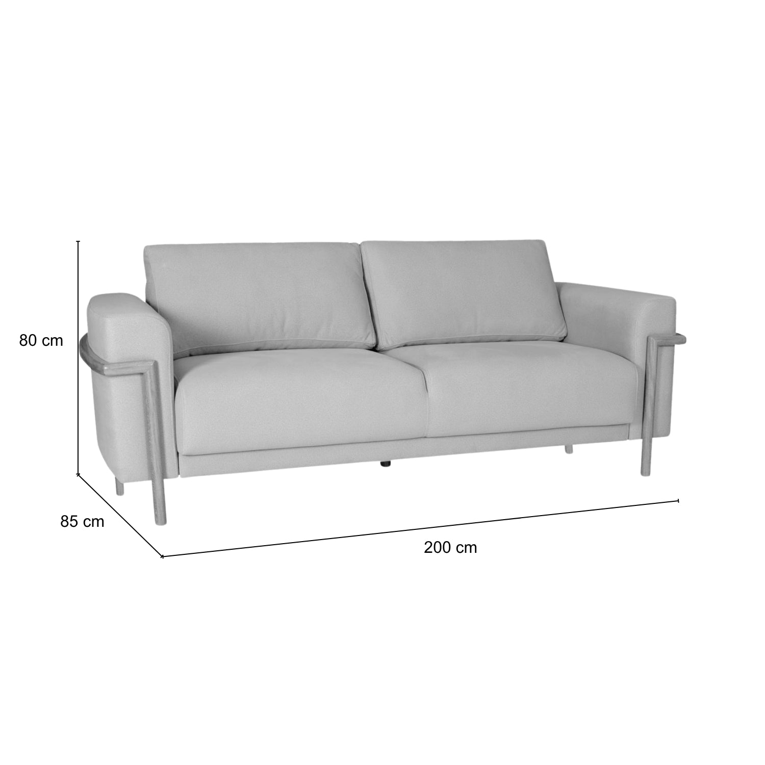 Sofá 3 Puestos Ginebra Velvet Serena Taupe, Natural