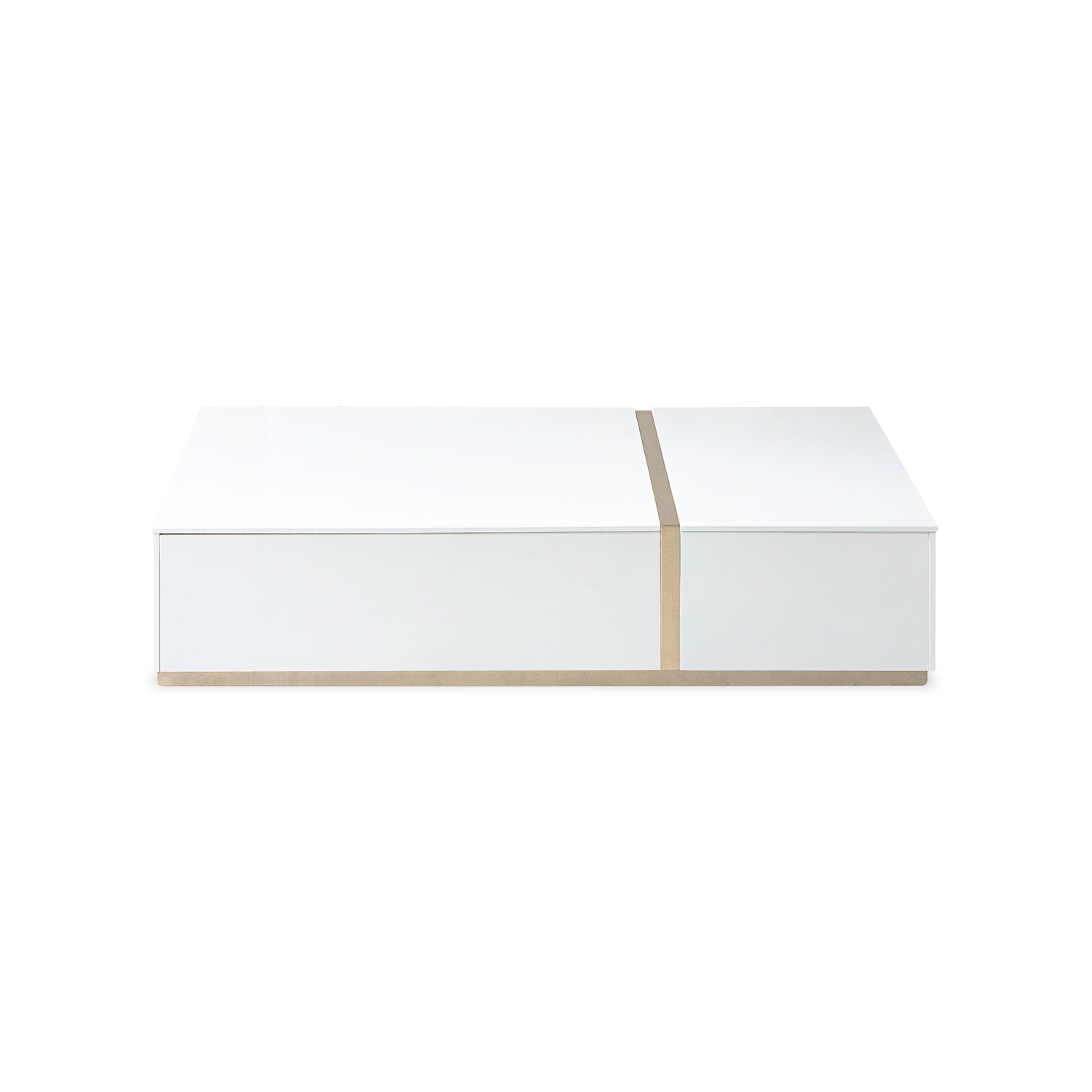 Mesa De Centro Lizzi Blanco Perla, Champaña Premium